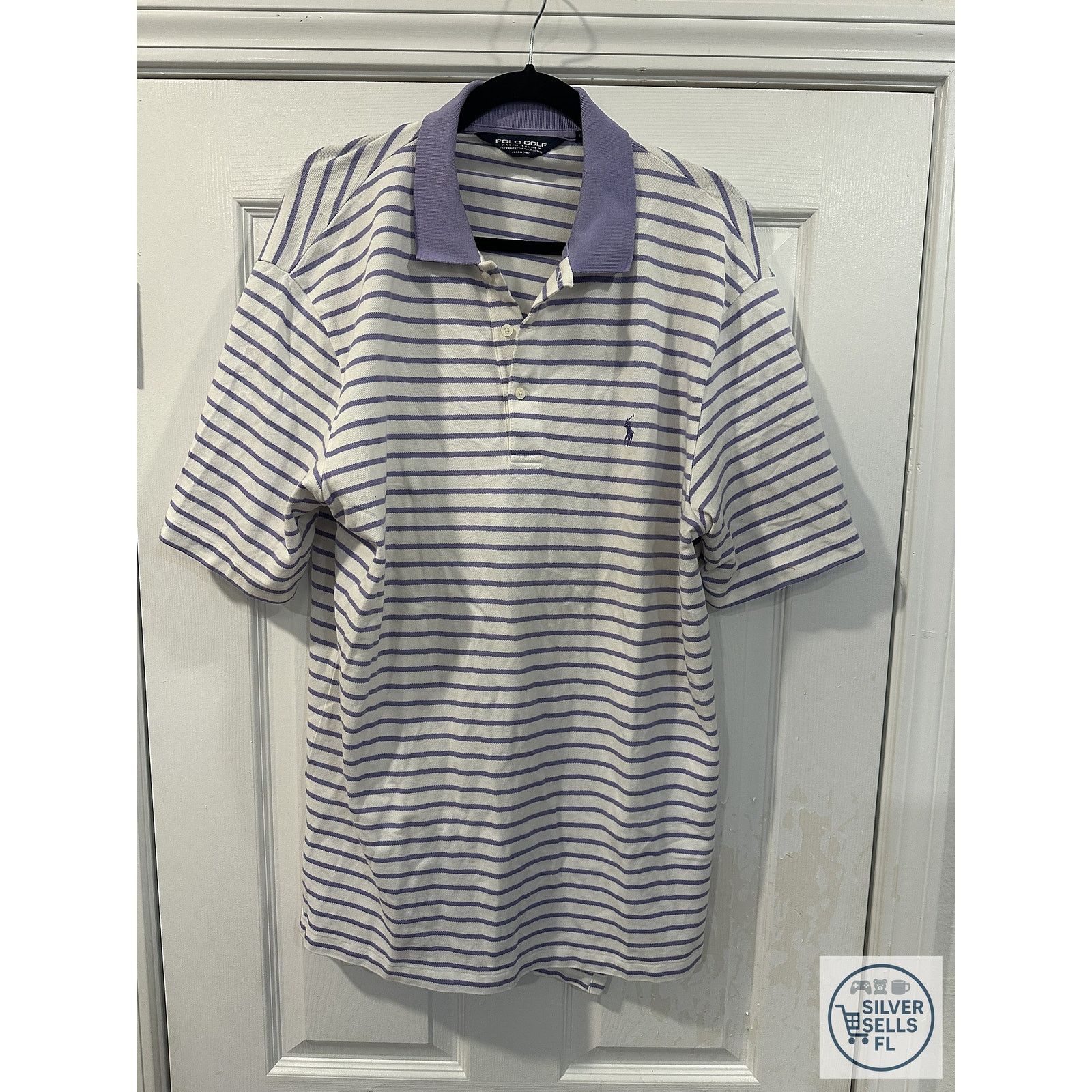 Polo Ralph Lauren Polo Golf Ralph Lauren Large Striped Polo Crest Logo Shirt Size US L / EU 52-54 / 3 - 1 Thumbnail