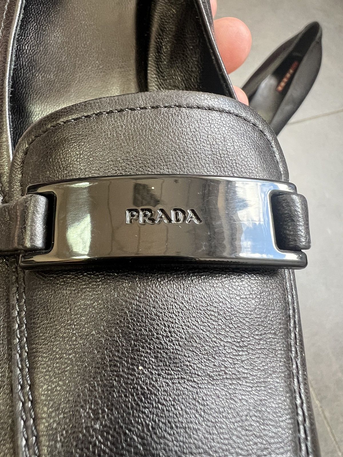 Prada Vintage PRADA Sport square toe Ballets Kitten Heels office Size US 11 / IT 41 - 4 Thumbnail