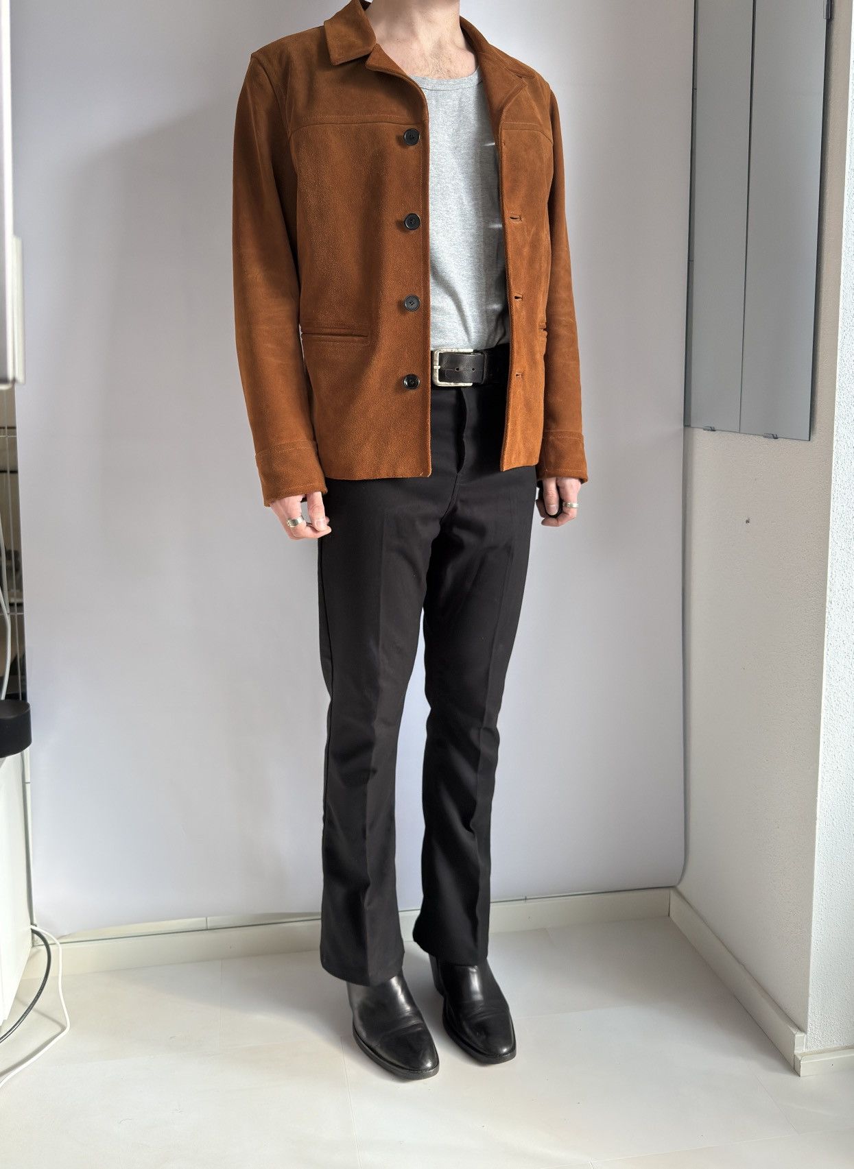 Sandro Sandro SS15 Byrds Leather Suede Jacket Slimane Size US XL / EU 56 / 4 - 11 Thumbnail