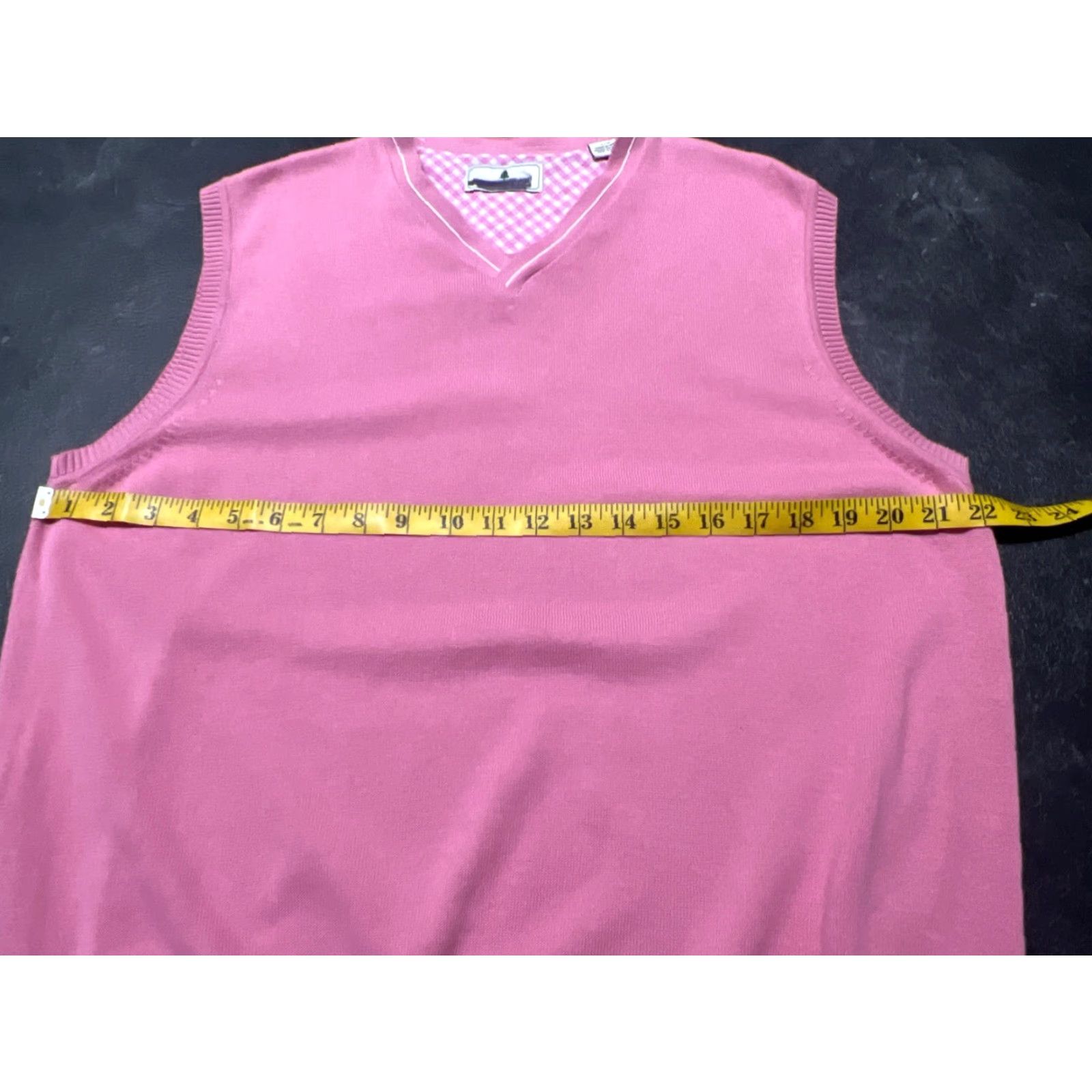 Pinko Southern Pines Men V-Neck Sweater Vest Golf Preppy Pink L Size US L / EU 52-54 / 3 - 7 Thumbnail