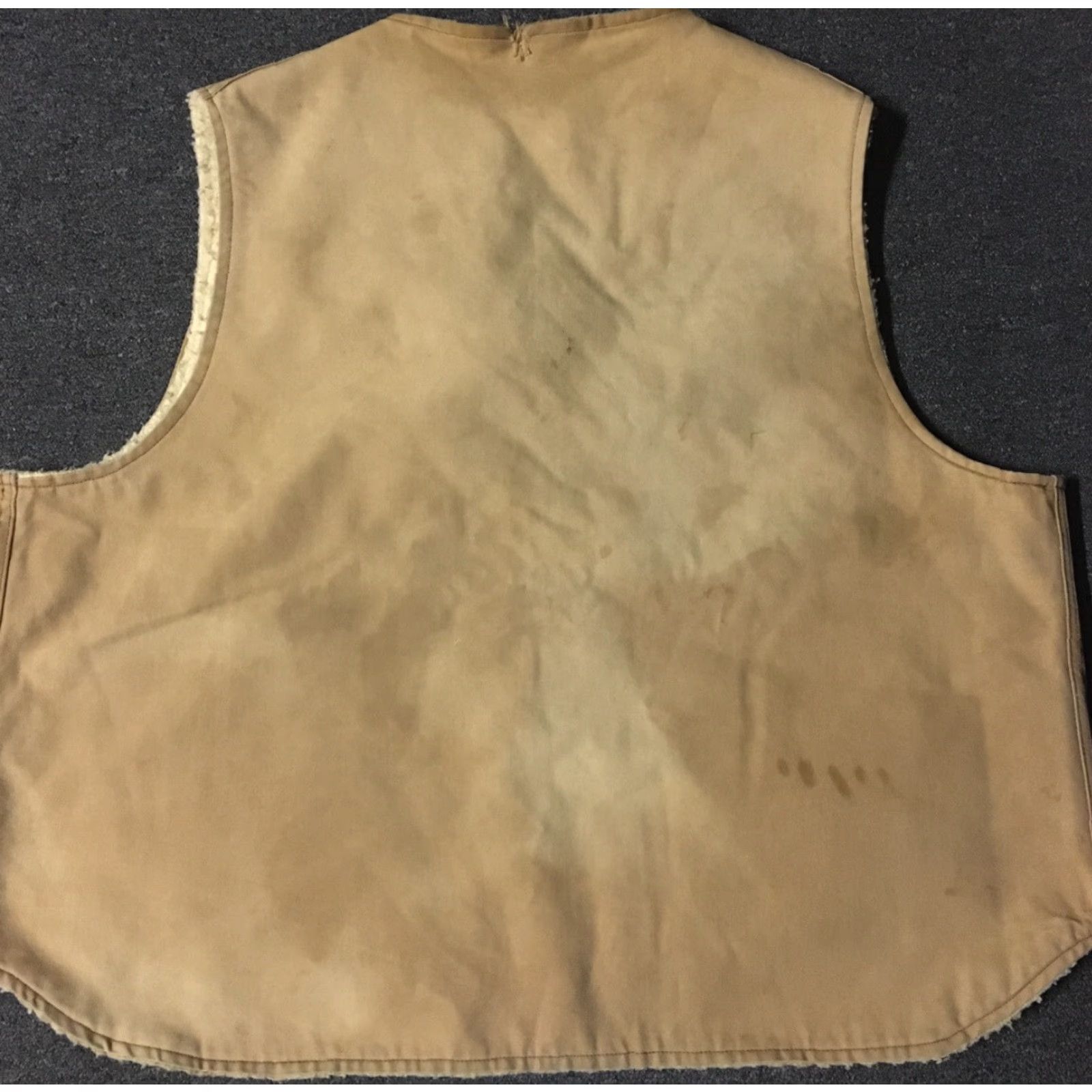 Carhartt Vtg Carhartt Faded Distress Sherpa Lined Vest 3XL USA Beige Carhartt J140 Mens Vest 70s 80s Grunge Biker Punk USA Size US XXL / EU 58 / 5 - 2 Thumbnail