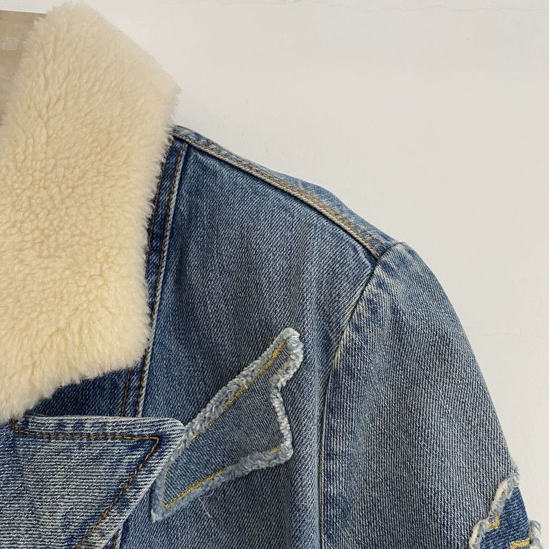 Chanel Chanel 19A Egypt Series Blue Tannin Lamb Fur Coat Size M / US 6-8 / IT 42-44 - 7 Thumbnail