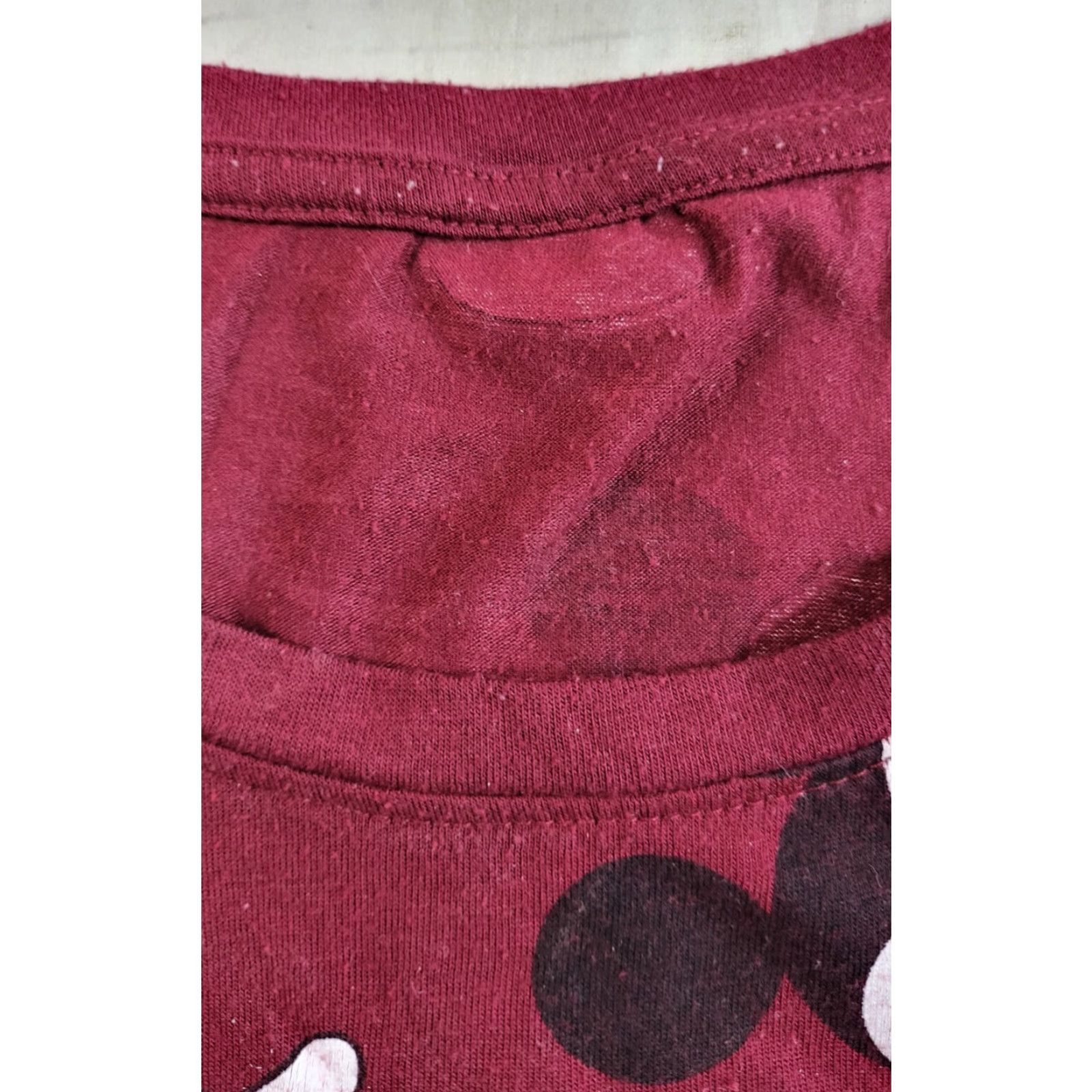 FRED Mickey Mouse All Over Print Maroon Short Sleeve T-Shirt Womens L Cute Size L / US 10 / IT 46 - 5 Thumbnail