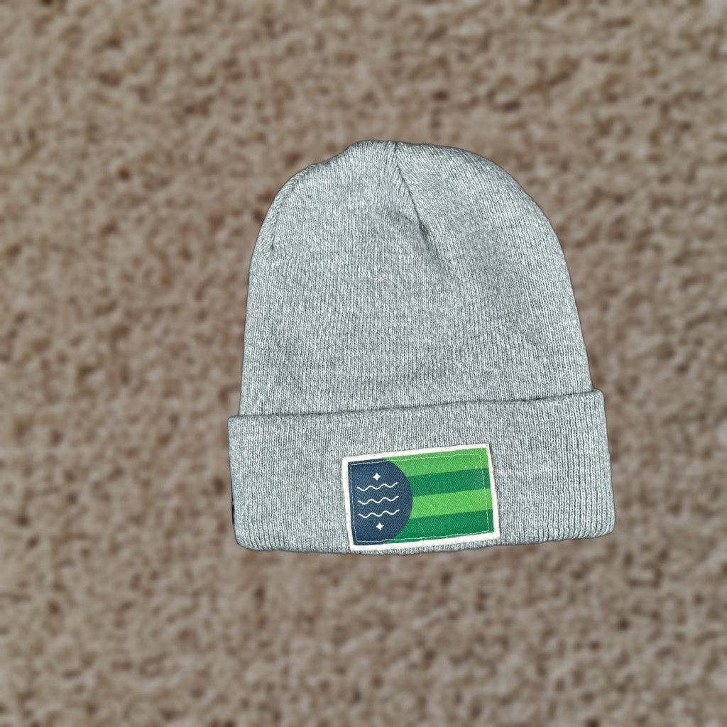 Vintage Bellingham Washington City Flag Beanie Adult Blue Knit 100% Acrylic Ski Size ONE SIZE - 1 Thumbnail
