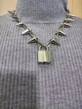 VIBE Lock Punk Necklace Chain Choker Size ONE SIZE - 1 Thumbnail