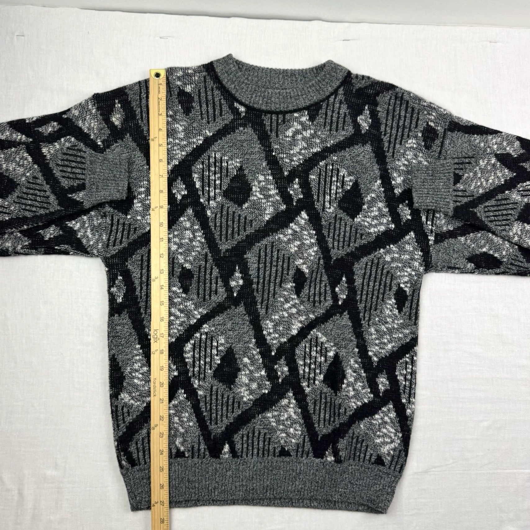Vintage VINTAGE Le Tigre Sweater Adult XL Black Knit Geometric Pullover 90s Mens Size US XL / EU 56 / 4 - 4 Thumbnail