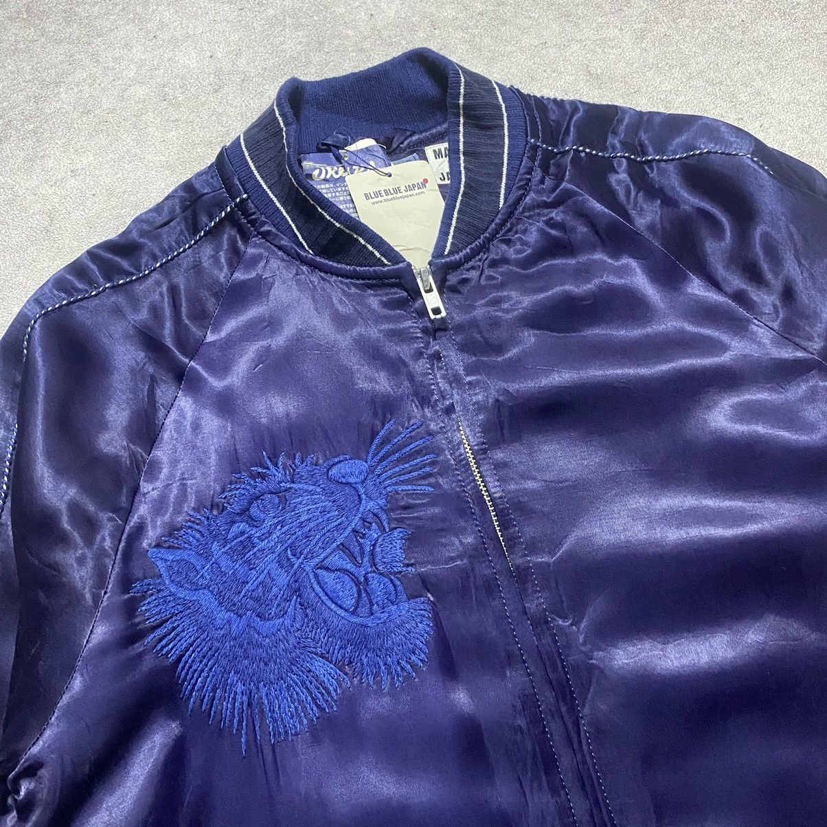 Blue Blue Japan 2000's Blue Blue Japan Embroid Sukajan - Pure Indigo Size US M / EU 48-50 / 2 - 3 Thumbnail