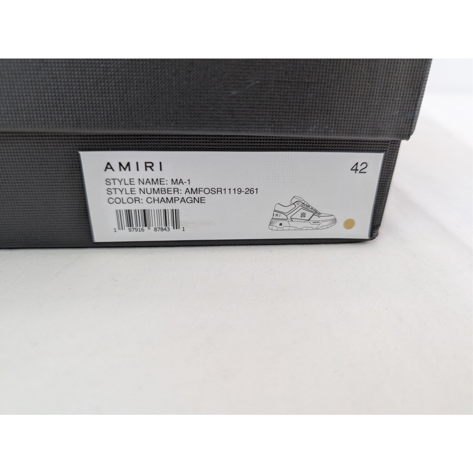 Amiri o1rshd1 MA-1 Low-Top Sneakers in Champagne Size US 9 / EU 42 - 24 Thumbnail