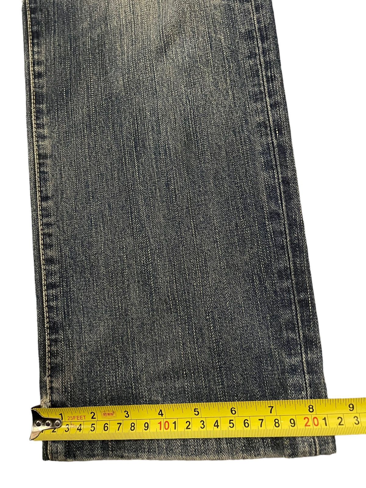 Wrangler Vintage 90s Wrangler Blue Wash Distress Style Baggy Jeans Size US 32 / EU 48 - 13 Thumbnail