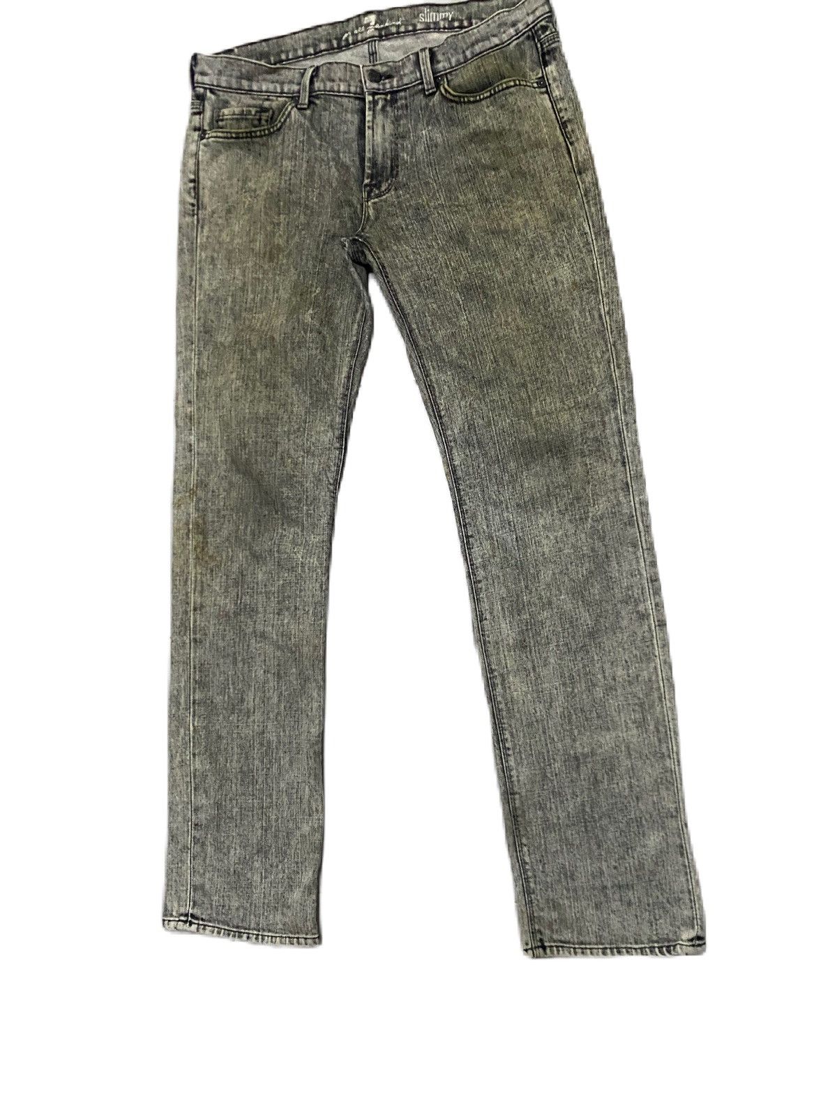 7 For All Mankind × Nudie Jeans SEVEN FOR ALL MANKIND ACID WASH DENIM SLIM TYPE Size US 34 / EU 50 - 3 Thumbnail