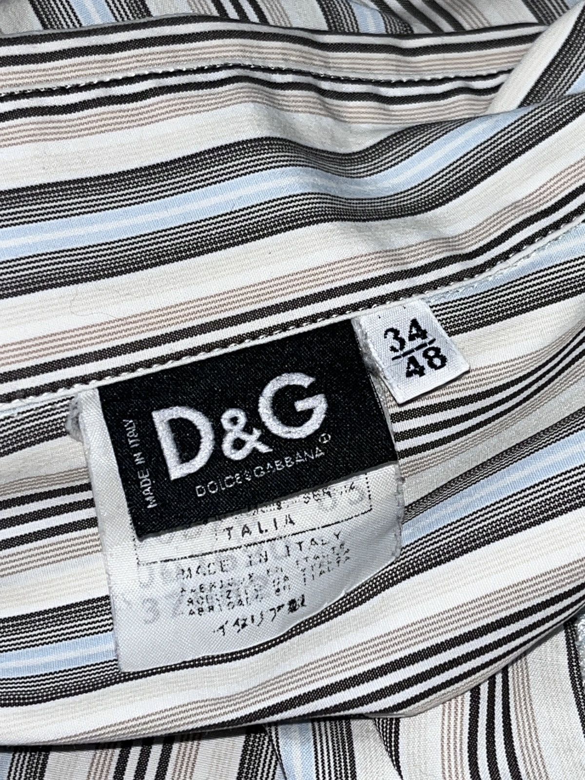 Dolce & Gabbana Vintage Dolce & Gabbana y2k Striped Italy Shirt Button Ups Size US M / EU 48-50 / 2 - 18 Thumbnail