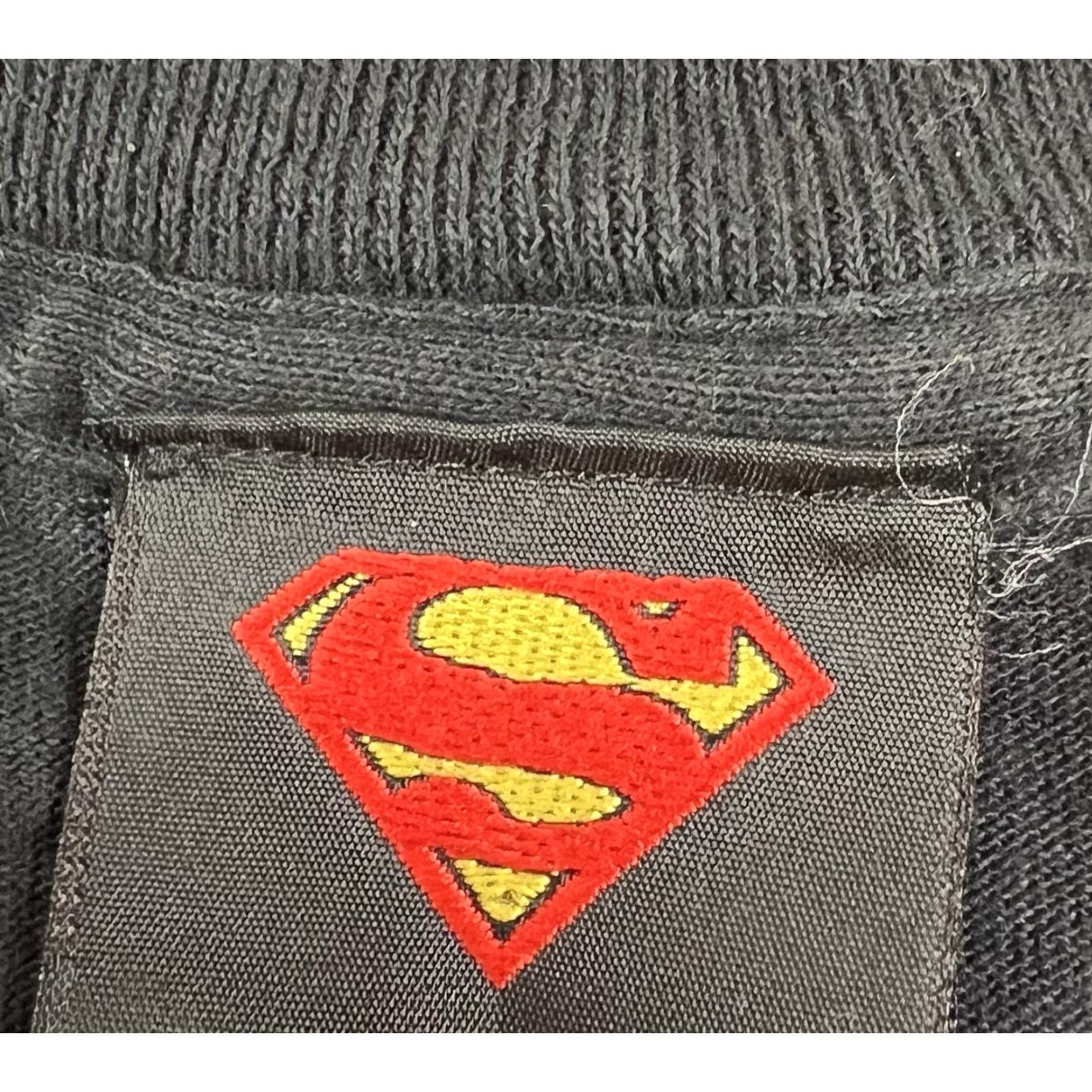 Vintage VINTAGE Warner Bros. Superman DC Comics Skull Logo Black T Shirt Size Large Man of Steel Short Sleeve Graphic Tee Mens Size US L / EU 52-54 / 3 - 3 Thumbnail