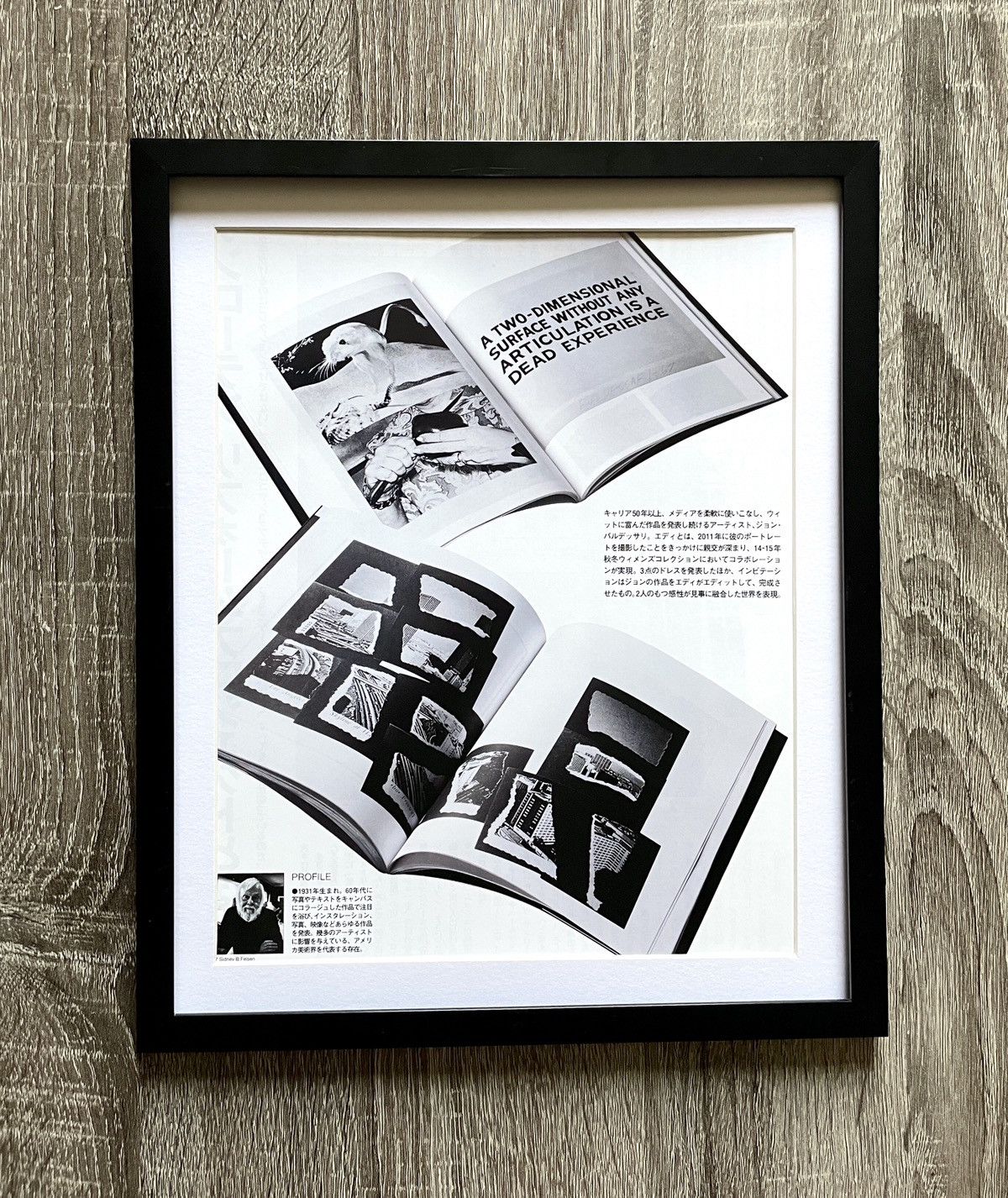 Hedi Slimane × Saint Laurent Paris × Yves Saint Laurent Hedi slimane cutout from magazine framed poster 9x11 Size ONE SIZE - 1 Thumbnail
