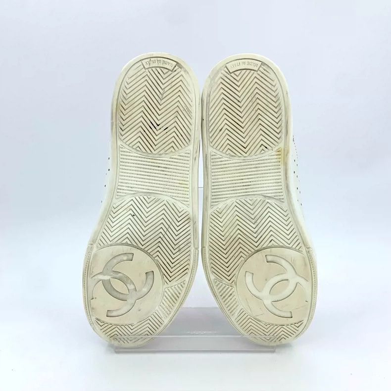 Chanel Chanel White LaceUp Athletic Sneakers -2505 Size US 7.5 / EU 40-41 - 5 Thumbnail