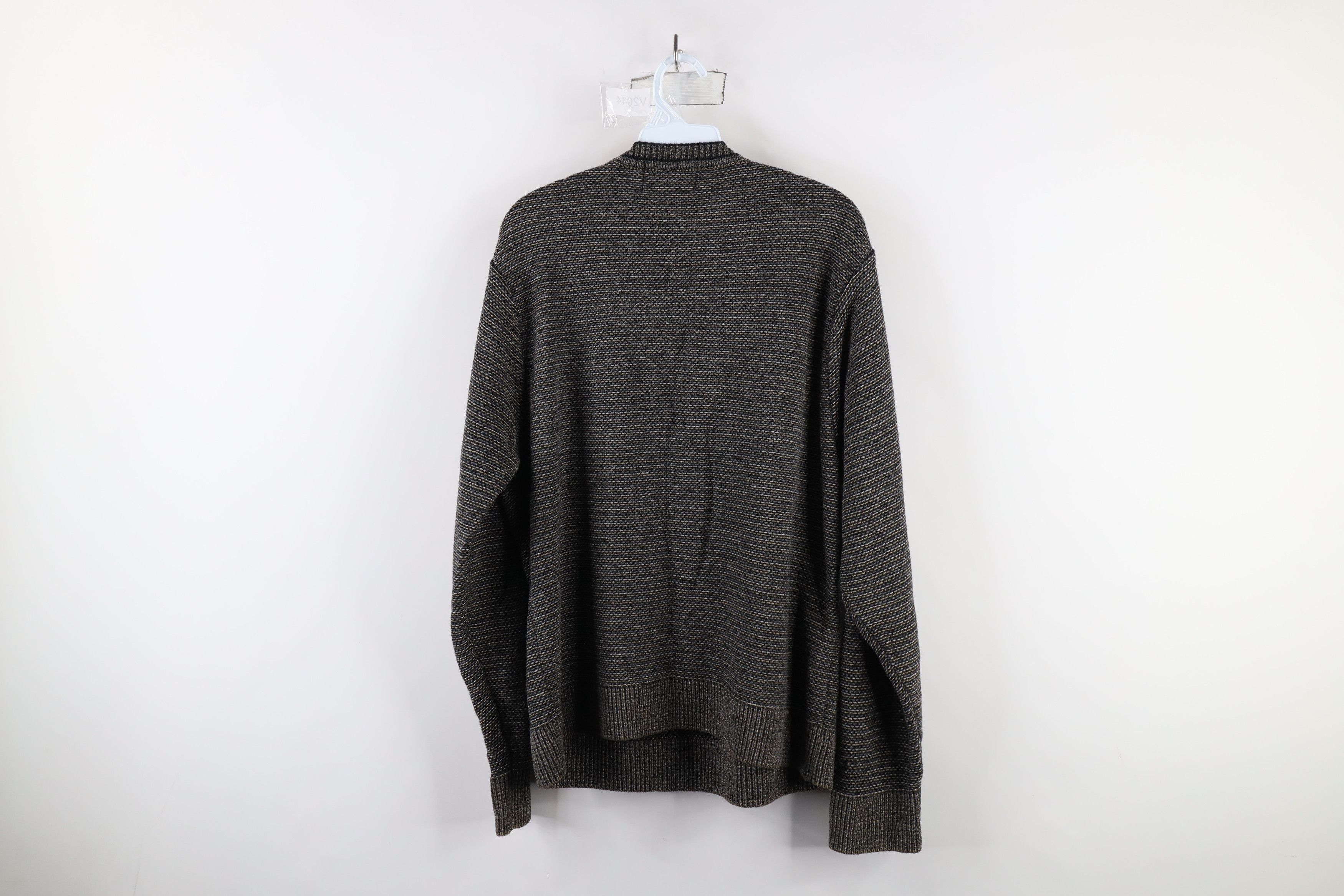 Vintage Vintage 90s Streetwear Striped Fleece Knit Crewneck Sweater Size US L / EU 52-54 / 3 - 6 Thumbnail