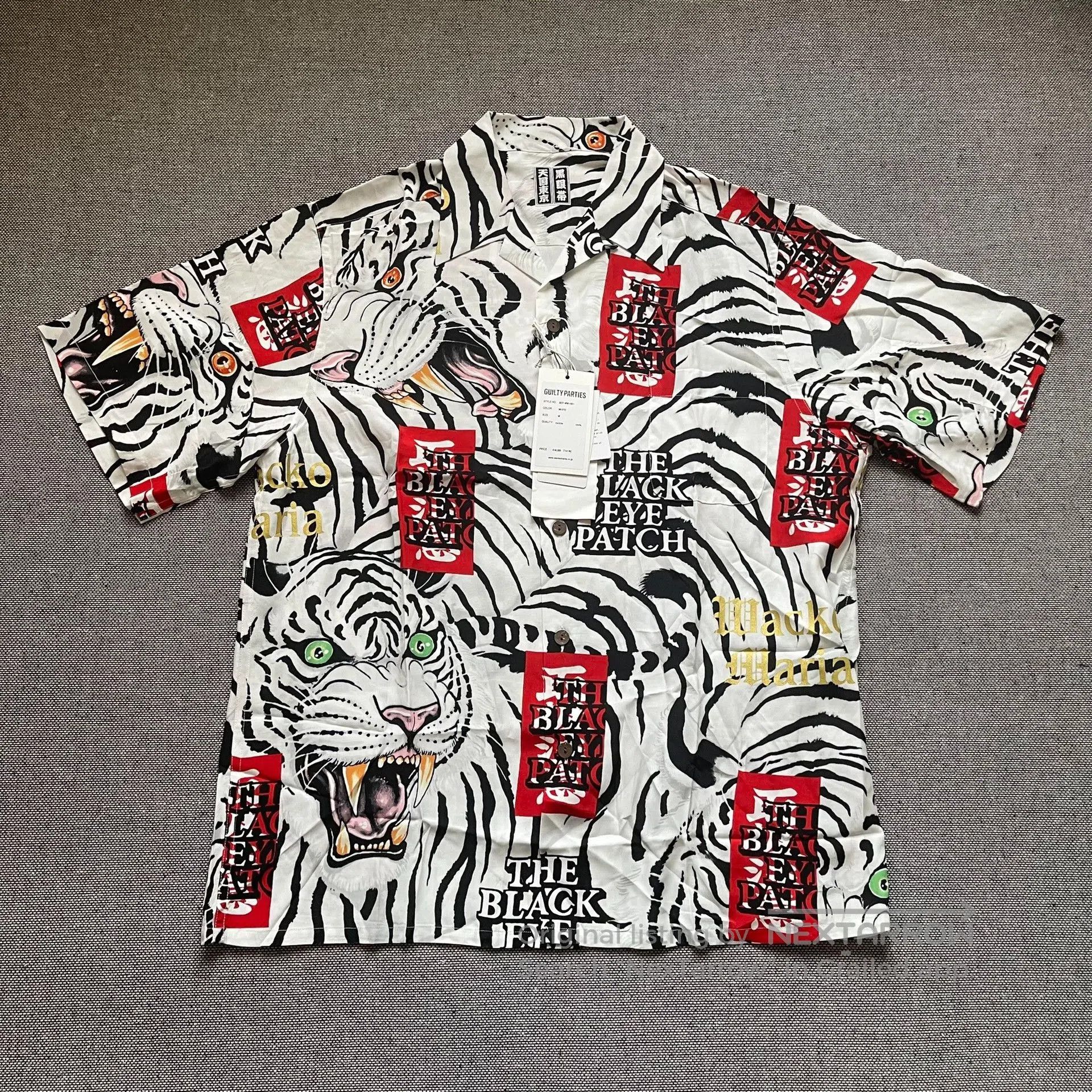 Wacko Maria Wacko Maria x Tim Lehi White Tiger Hawaiian Shirt. Size US M / EU 48-50 / 2 - 1 Thumbnail
