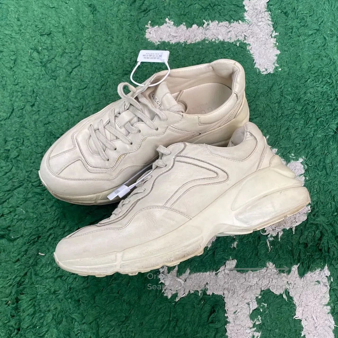 Gucci Gucci Rhyton Men's Distressed Ivory Dad Shoes. Size US 7.5 / EU 40-41 - 1 Thumbnail