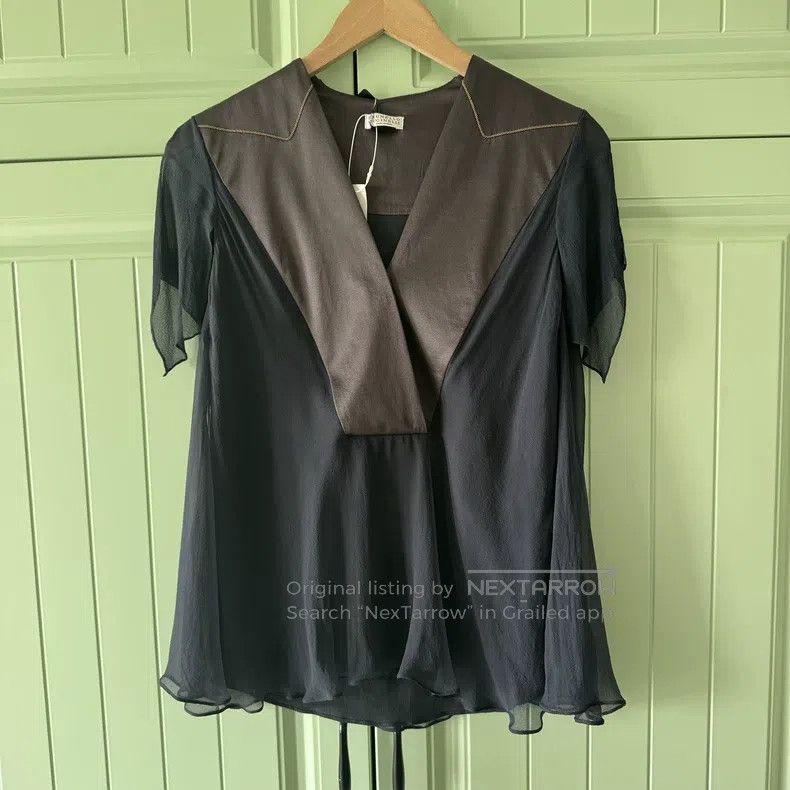Brunello Cucinelli Brunello Cucinelli Genuine silk shirt Size XS / US 0-2 / IT 36-38 - 1 Thumbnail