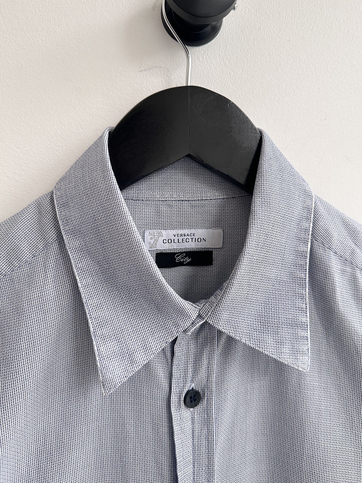 Versace Vintage Versace Collection Gray Shirt Size US M / EU 48-50 / 2 - 3 Thumbnail