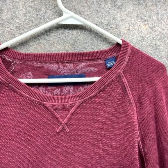Tommy Bahama VINTAGE Tommy Bahama Sweater Mens XL Burgundy Pullover Crewneck Saltwater Tide Fleece Shirt Size US XL / EU 56 / 4 - 6 Thumbnail