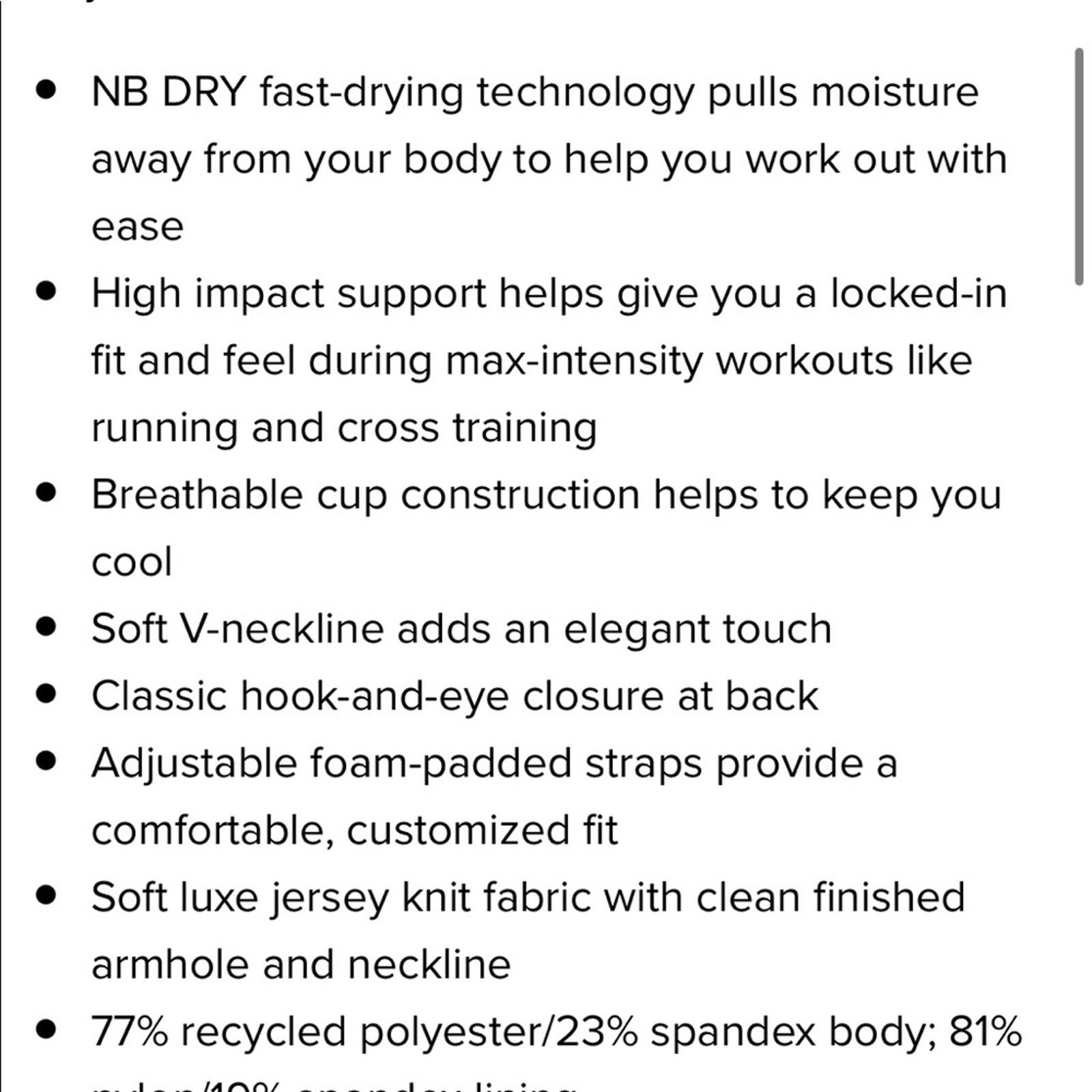 New Balance New Balance Power X Sports Bra NWT, Size XL (D-DD), MSRP $60 Size XL / US 12-14 / IT 48-50 - 4 Thumbnail