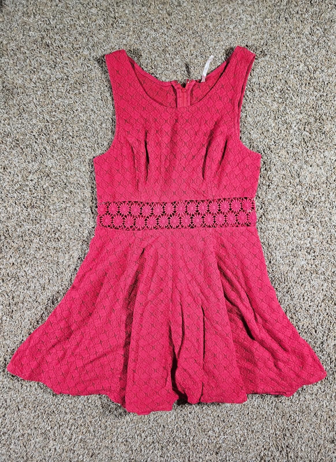 Free People Free People Sz 6 Red Dress Zip Back Size M / US 6-8 / IT 42-44 - 1 Thumbnail