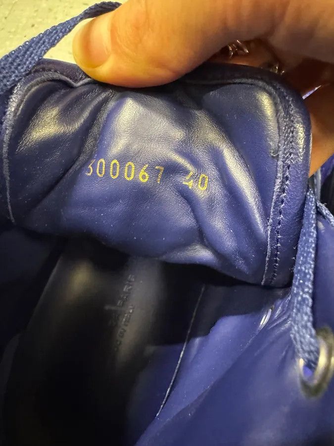 Balenciaga Balenciaga City Blue Monochrome Leather High Sneakers Size US 8 / EU 41 - 9 Thumbnail