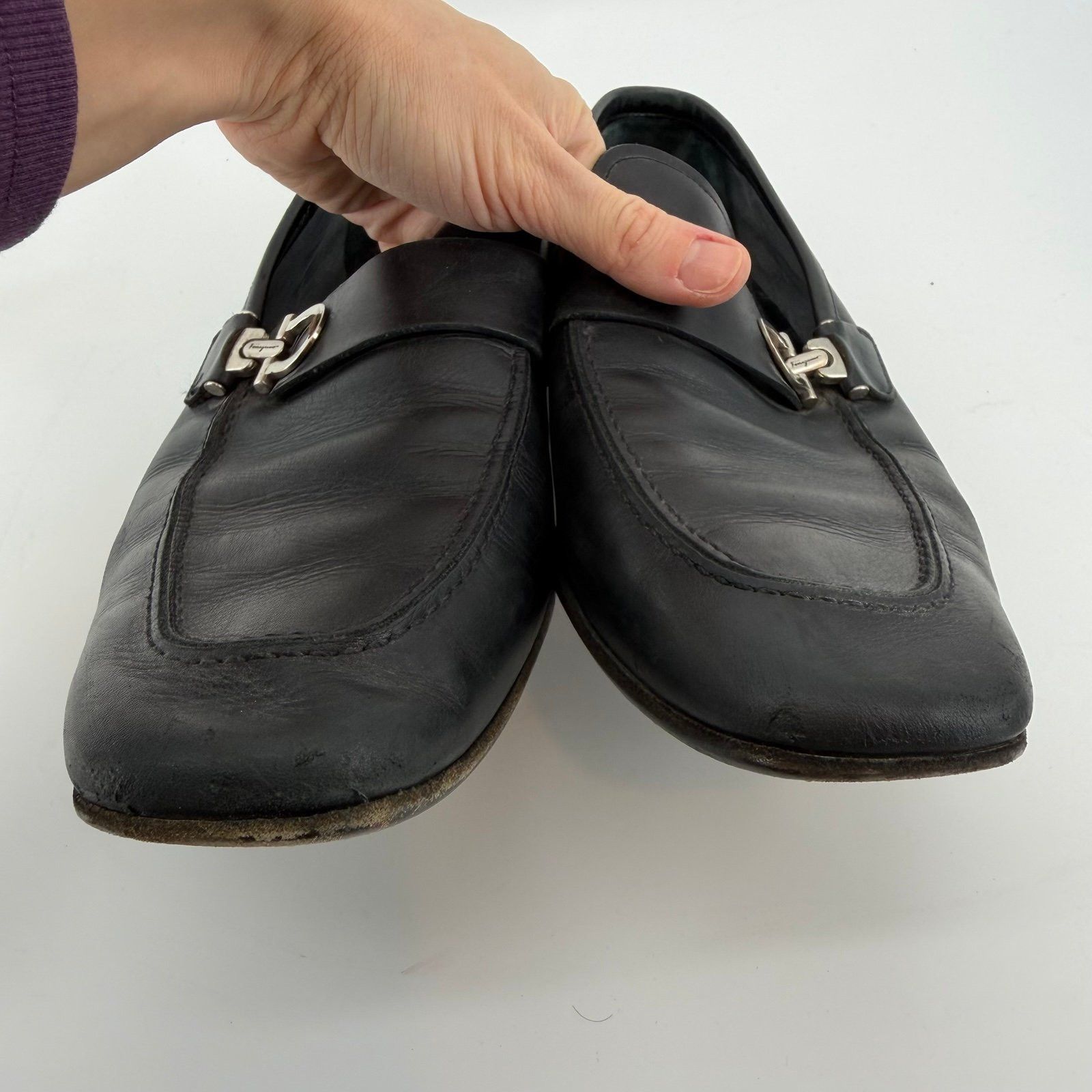 Salvatore Ferragamo Salvatore Ferragamo Men Size 10 Black Leather Horsebit Loaf Size US 10 / EU 43 - 7 Thumbnail