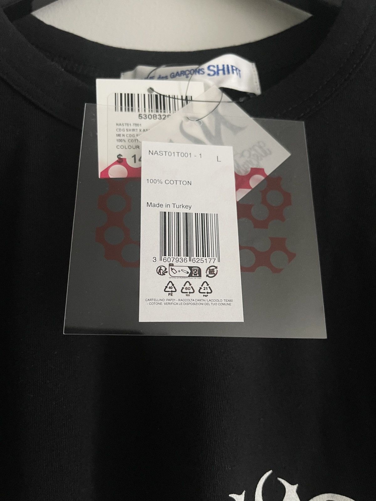 CDG by Comme des Garcons UNRELEASED! Comme Des Garçons Shirt x ASAP NAST Logo Tee (L) Size US L / EU 52-54 / 3 - 5 Thumbnail
