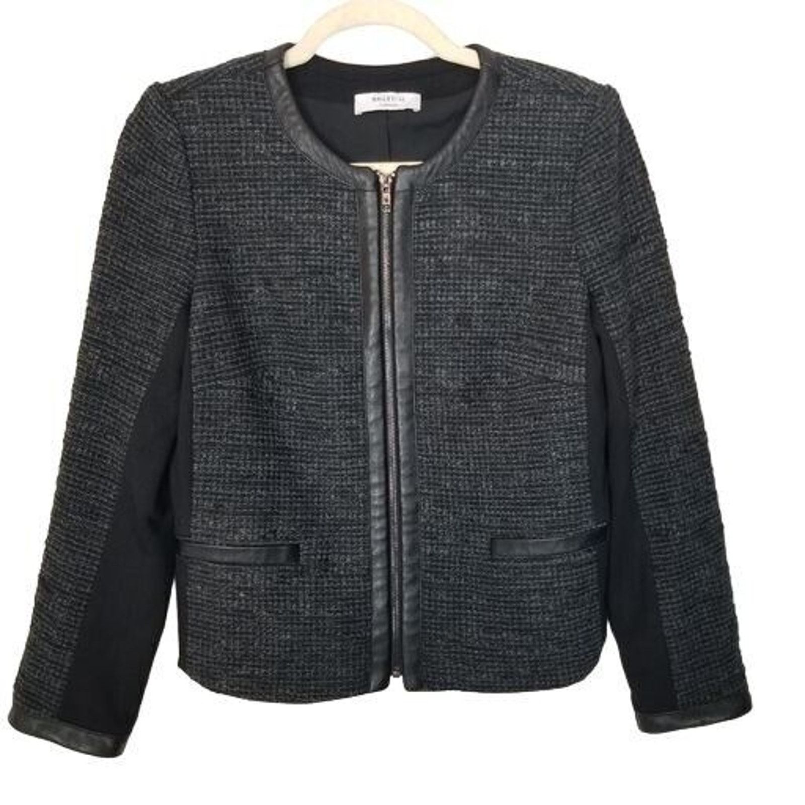Bailey 44 Bailey 44 Womens Textured Crop Blazer Full Zip Career Corp 4 Size S / US 4 / IT 40 - 1 Thumbnail