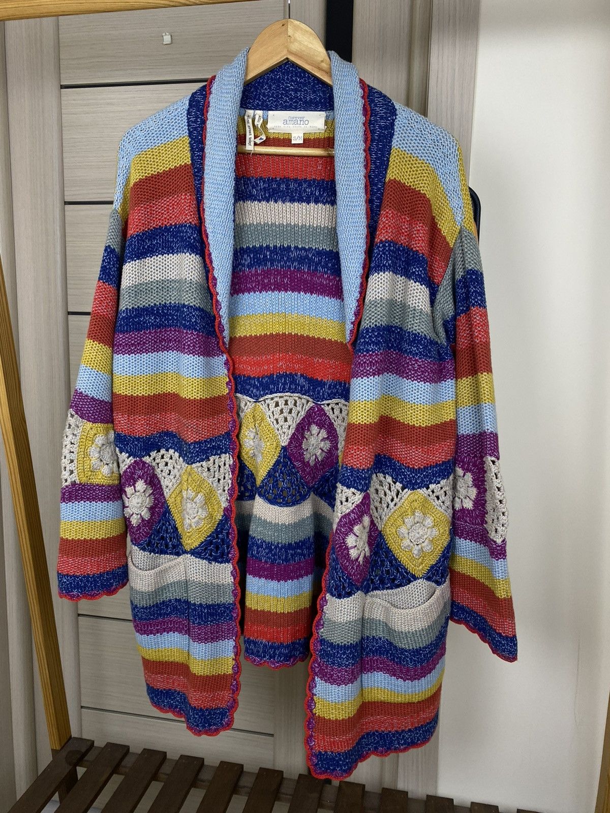 Other Amano Jude Multicoloured flowers Chunky Cardigan sweater Size M / US 6-8 / IT 42-44 - 2 Thumbnail