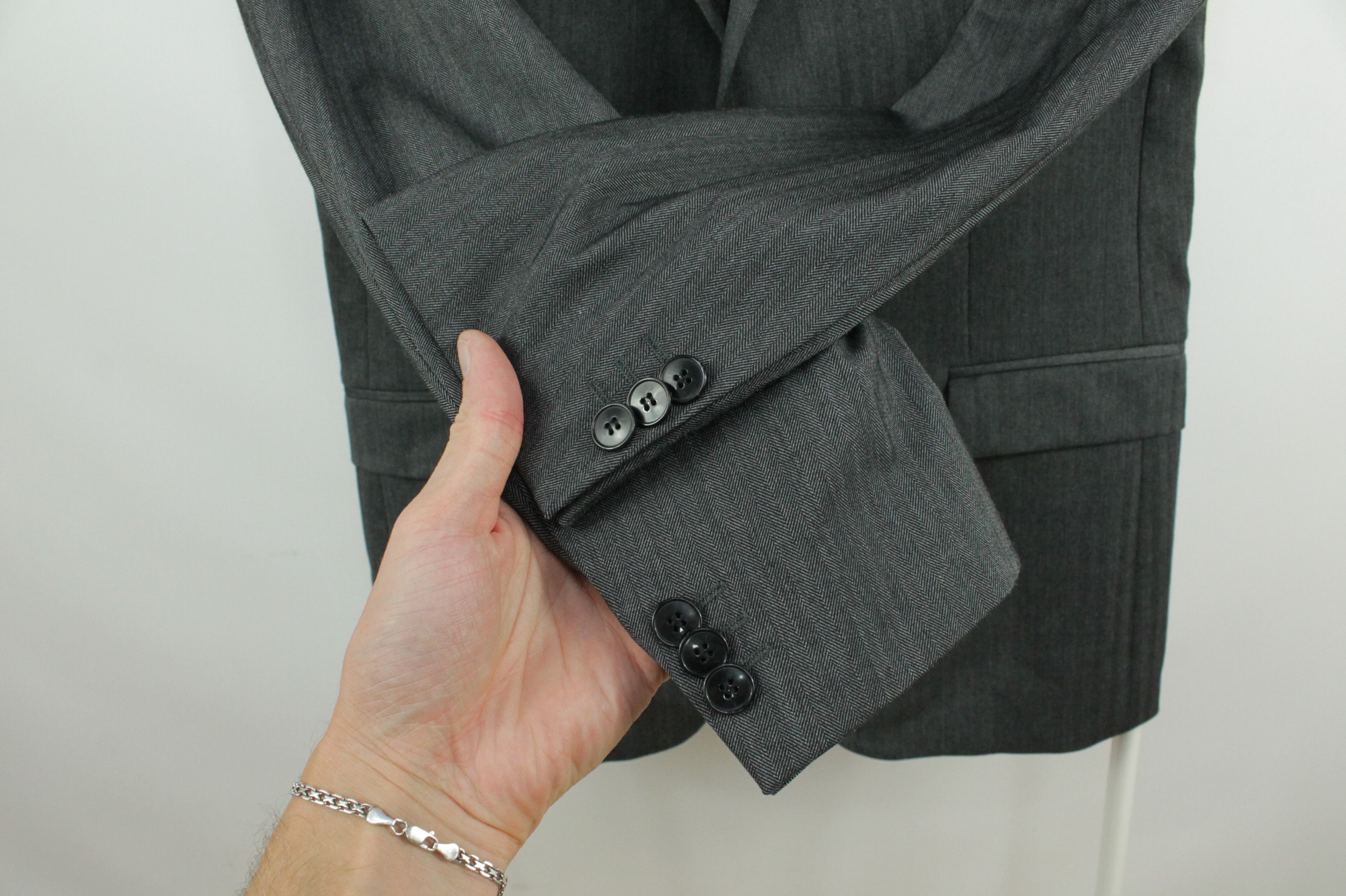 Designer × Hugo Boss Hugo Boss Extra Slim Fit Stretch Gray Wool Blazer Jacket Size US S / EU 44-46 / 1 - 4 Thumbnail