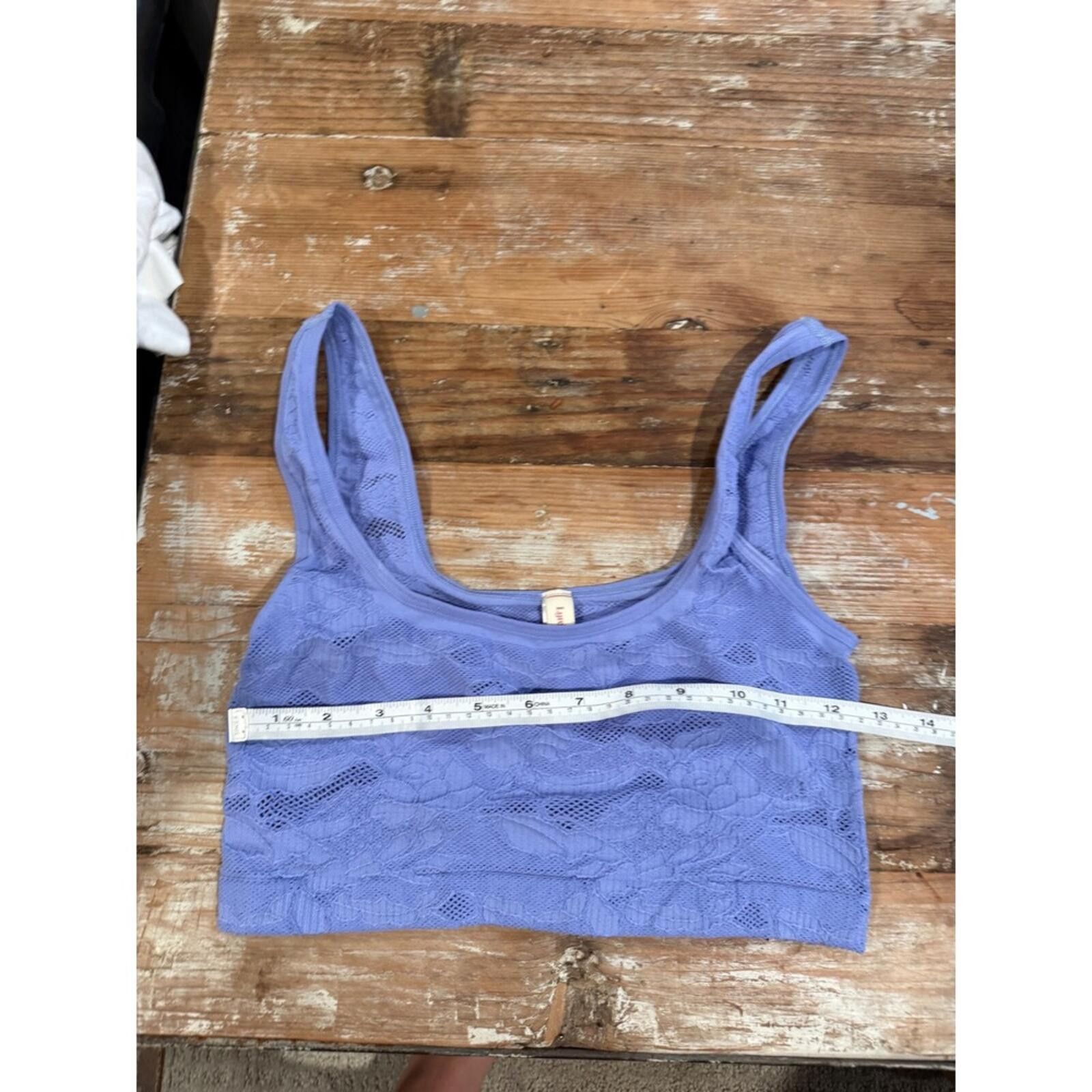 Anthropologie Lyrebird Anthropologie Seamless Lace Bralette Periwinkle L Size ONE SIZE - 2 Thumbnail