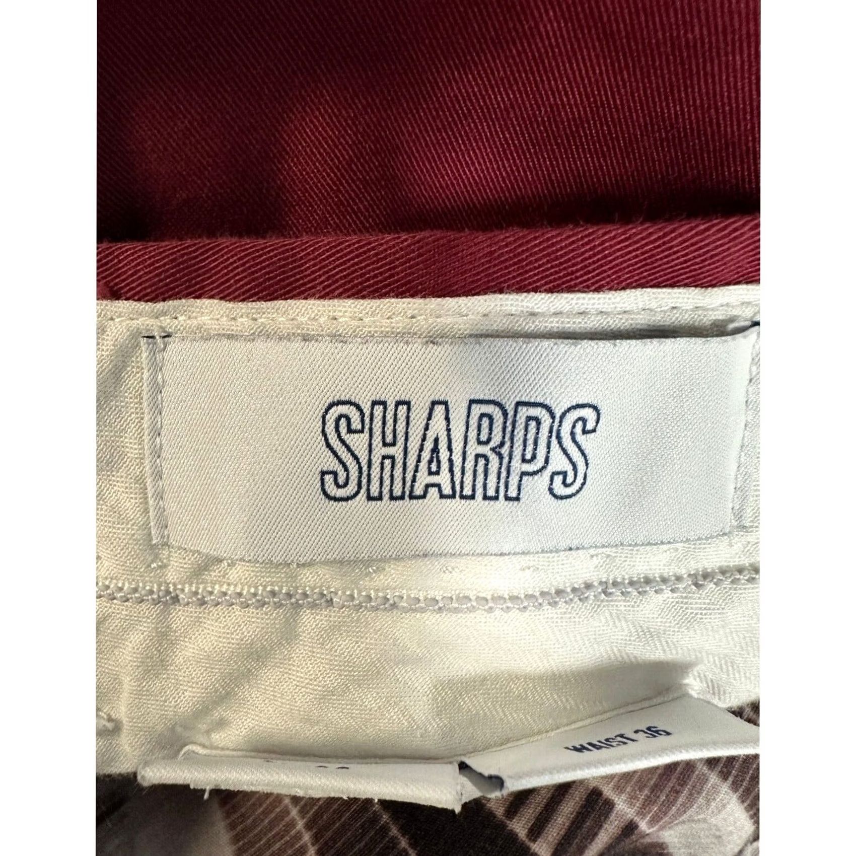 Vintage Spoke Sharps Build B Red Khakis Pants Mens 36 Flat Front Straight Logo Pockets Regular Fit Casual Men Size US 36 / EU 52 - 4 Thumbnail