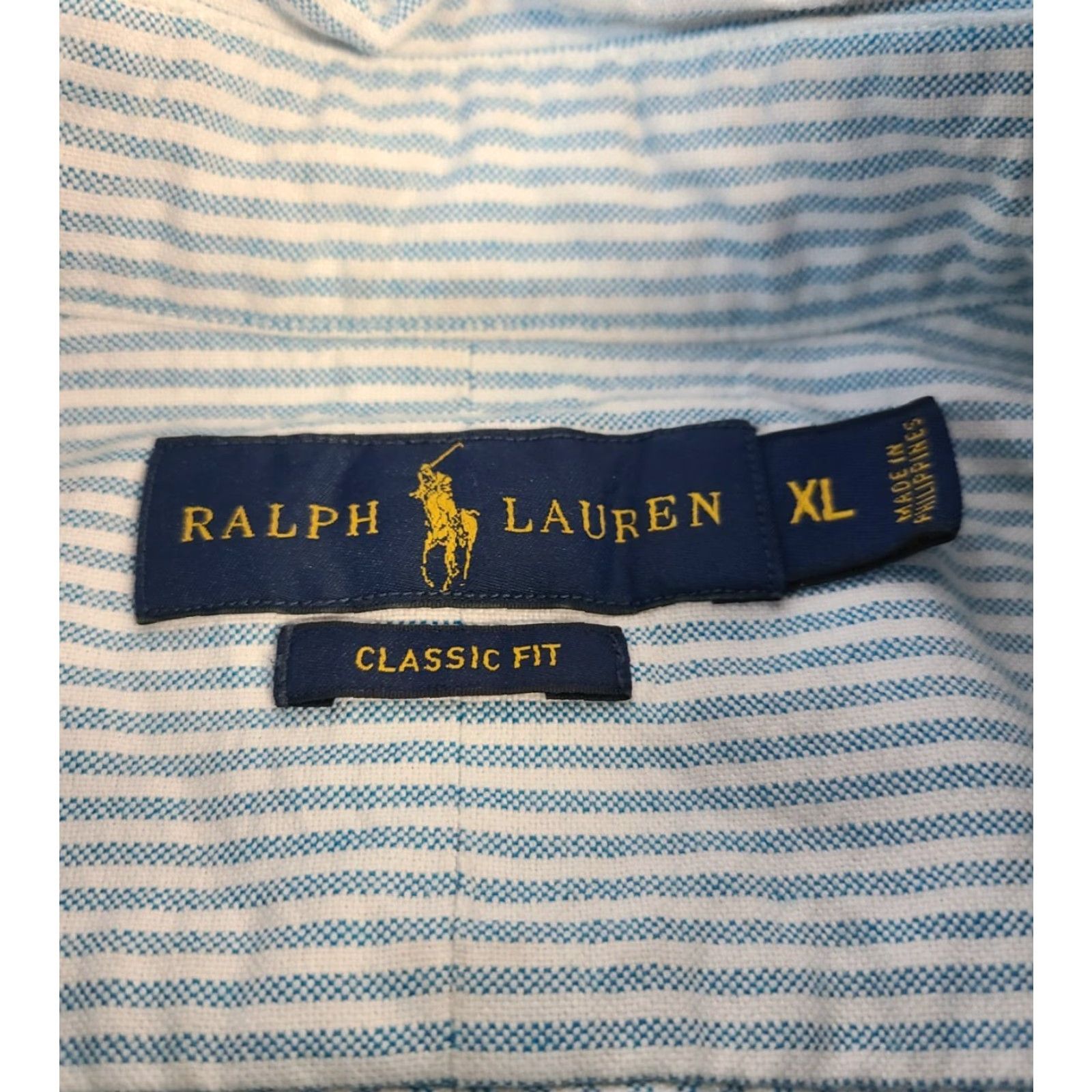 Polo Ralph Lauren Polo Ralph Lauren Shirt XL Classic Fit Spread Collar Striped Blue/White Multicolor 100% Cotton Men Button-Up Size US XL / EU 56 / 4 - 4 Thumbnail