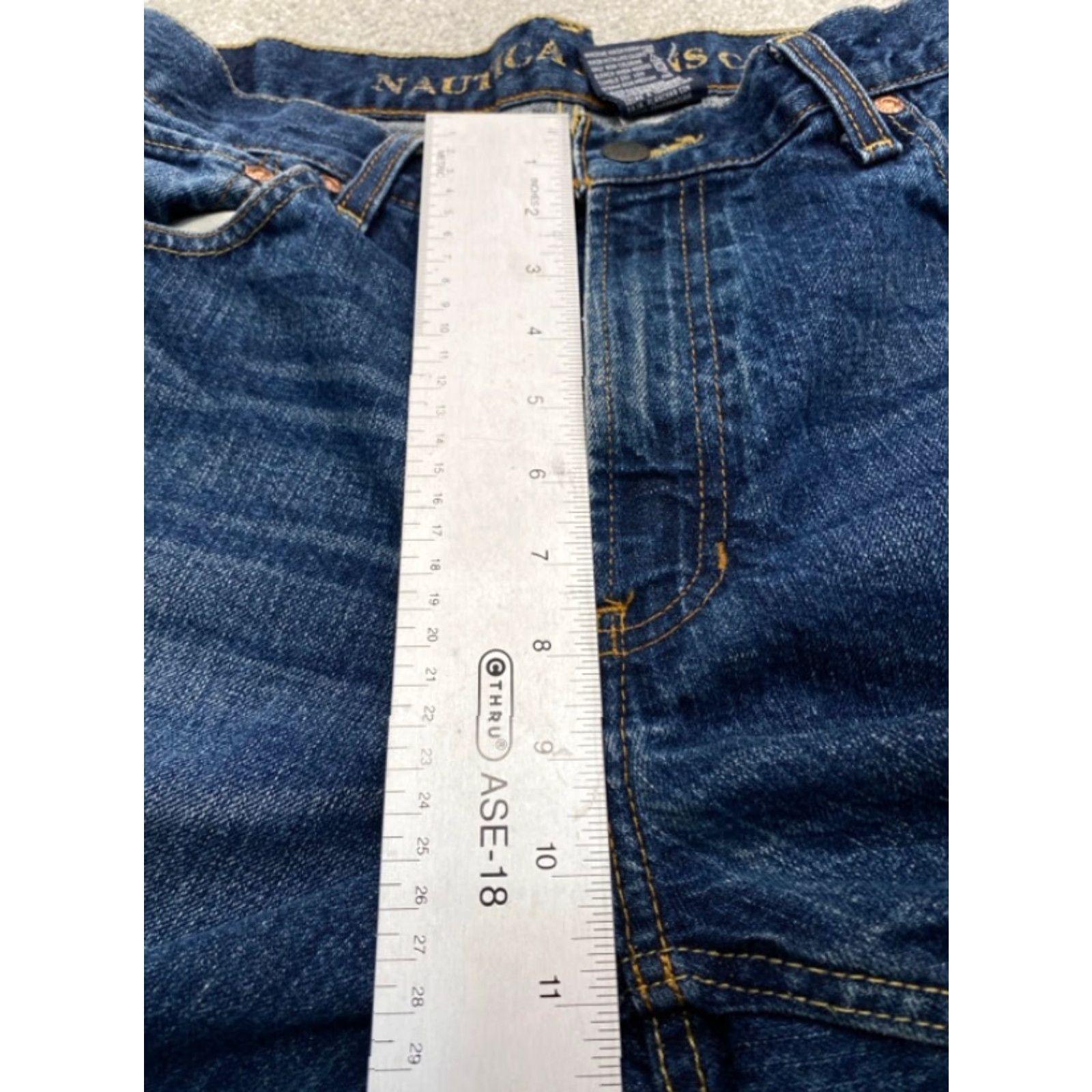 Nautica Nautica Jeans Mens 32x32 Blue Denim Jeans Straight Fit 100% Cotton 4109 Pants Regular Men 32 Blue Denim Straight 32x32 Size US 32 / EU 48 - 8 Thumbnail