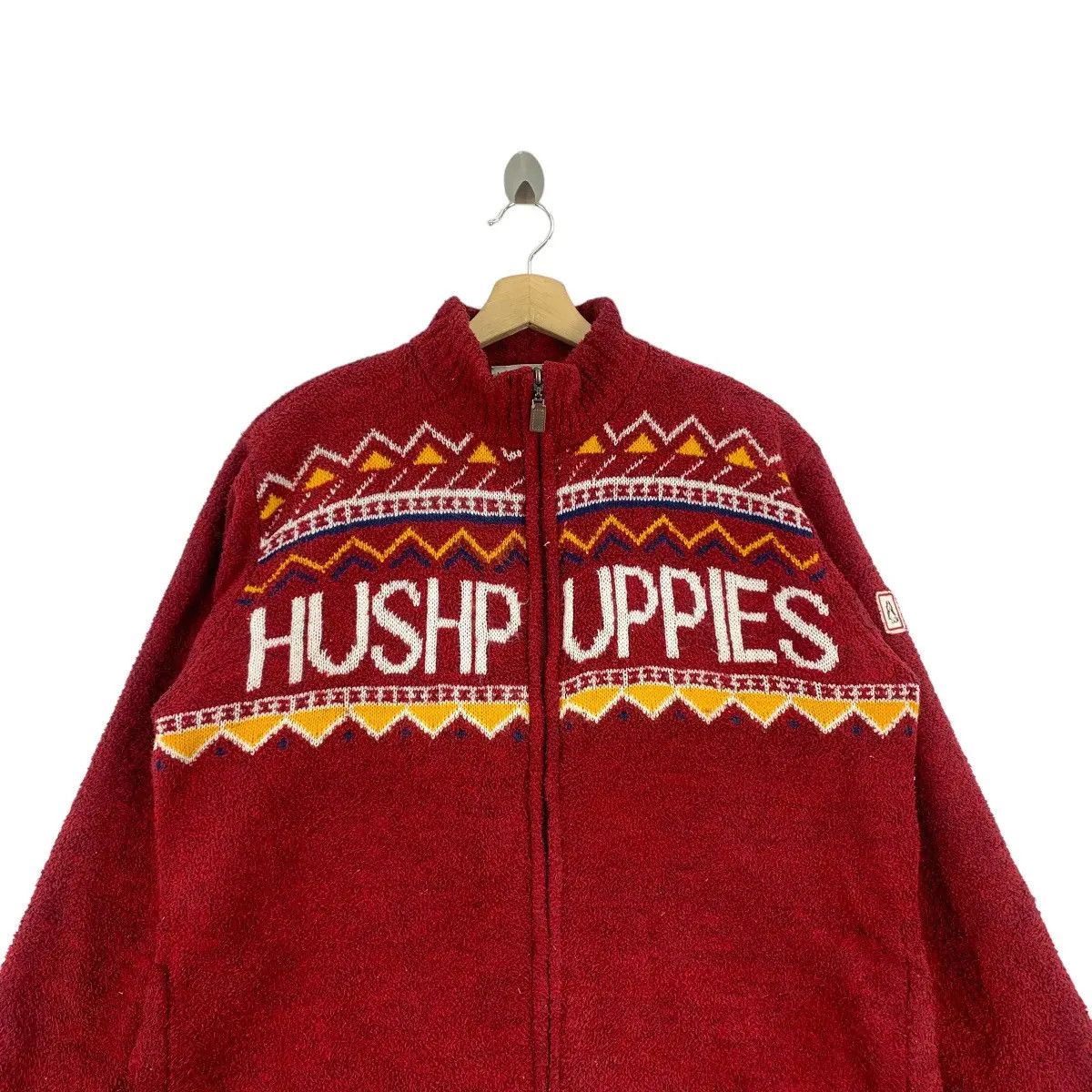 Hush Puppies Vtg HUSH PUPPIES KNITWEAR Deep Pile Sherpa Fleece Jacket Size L / US 10 / IT 46 - 3 Thumbnail