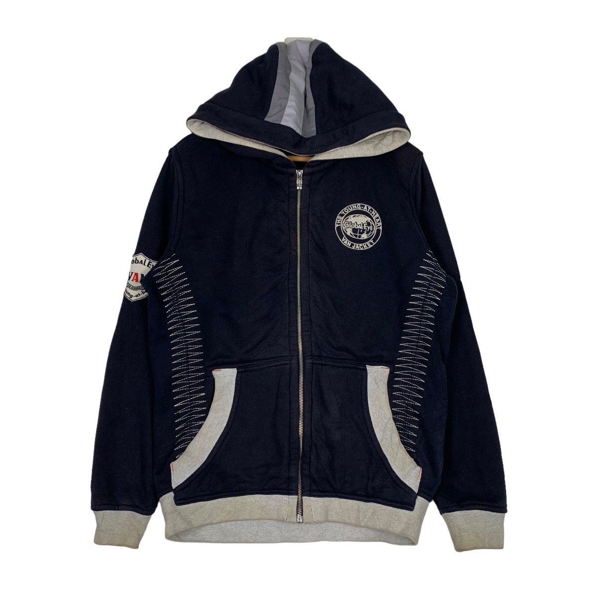 Japanese Brand VAN JAC Fleece Lined Zipper Hoodies Sweatshirt #0904-C40 Size US M / EU 48-50 / 2 - 1 Thumbnail