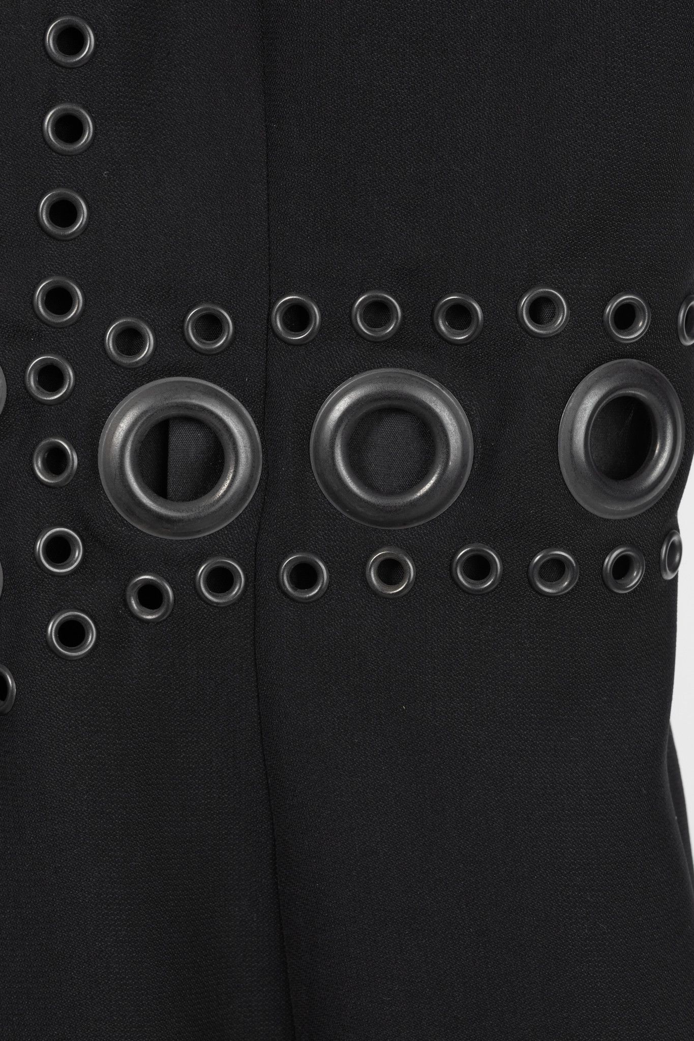 Givenchy Givenchy Black Crepe Grommet-Embellished Mini Dress Size M / US 6-8 / IT 42-44 - 8 Thumbnail