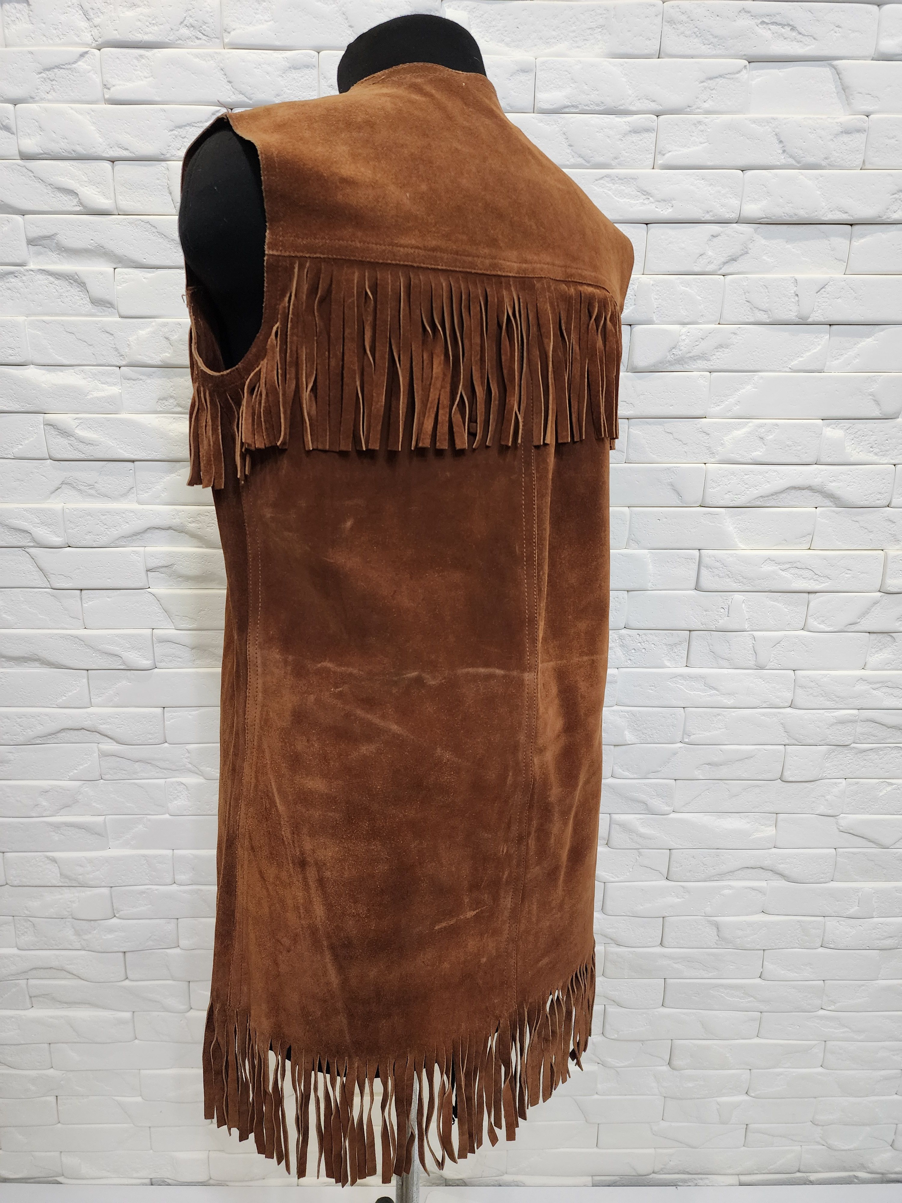 Genuine Leather × Uniqlo Women's vest made of genuine suede. Size L / US 10 / IT 46 - 6 Thumbnail
