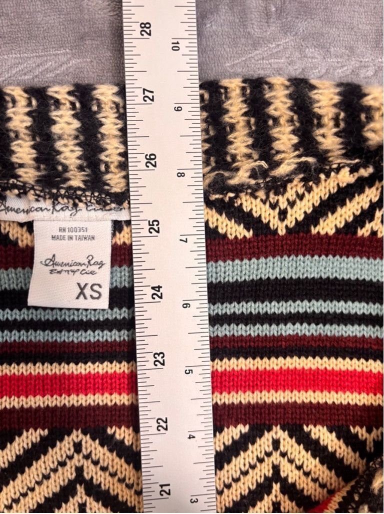 American Rag Women's American Rag Cardigan XS Black Red Patterned Size XS / US 0-2 / IT 36-38 - 5 Thumbnail