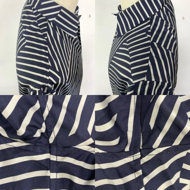 Fendi Fendi Silk FF Logo Geometric Stipe Pattern Shirt FS0795 #38 Size US M / EU 48-50 / 2 - 13 Thumbnail