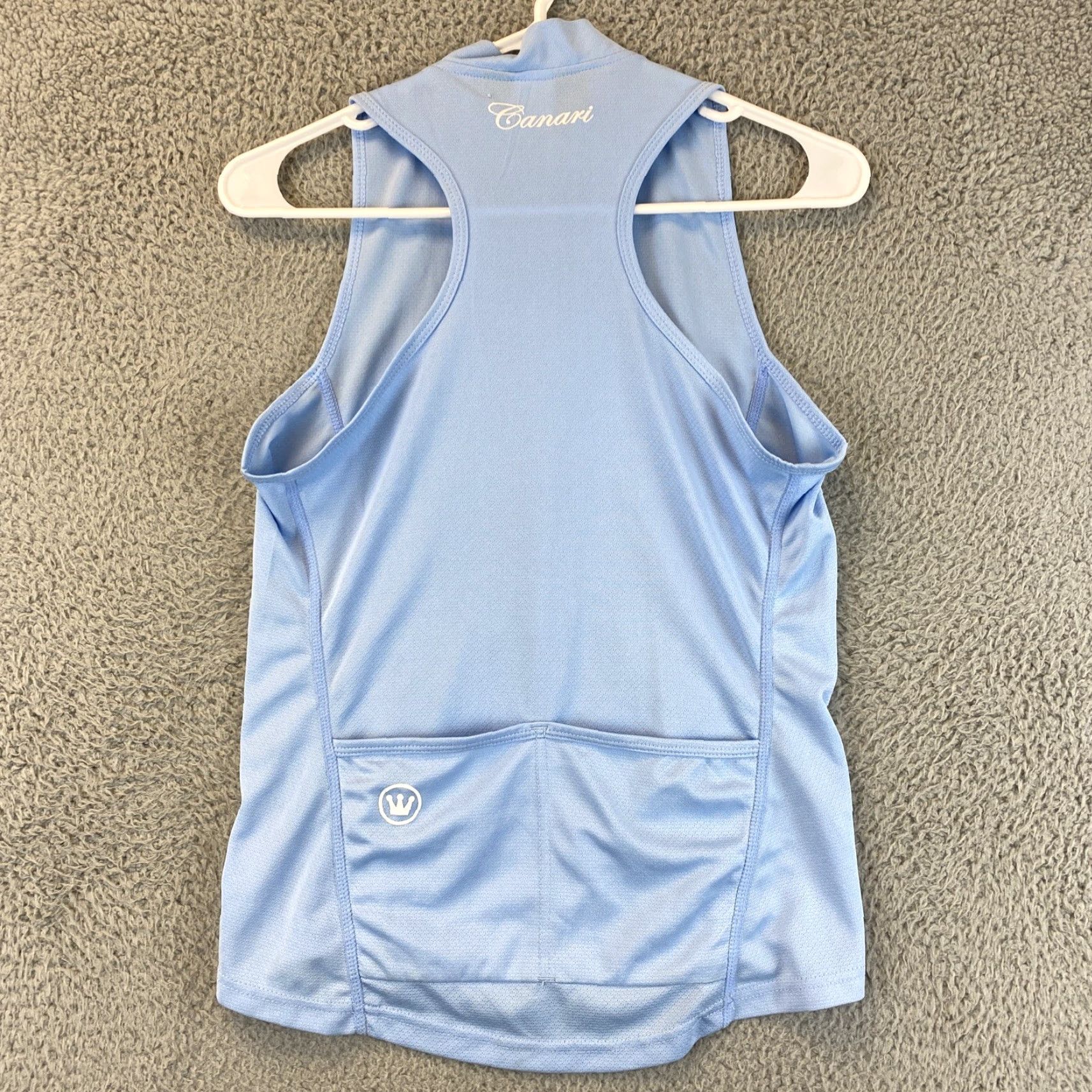 Vintage CANARI Tank Top Solid Blue Active Sports Teens Size S Fitness Running Size S / US 4 / IT 40 - 6 Thumbnail
