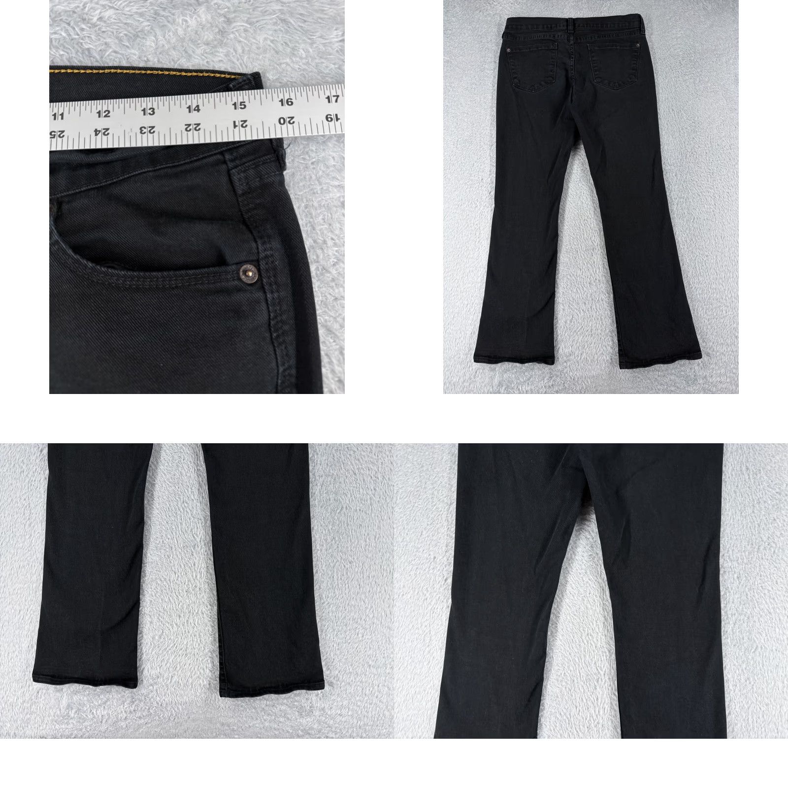 Old Navy Old Navy Jeans Bootcut Womens 6 Black Denim Cotton Mid 30x28 5-Pocket Stretch Slimming Regular Comfortable Size 28" / US 6 / IT 42 - 9 Thumbnail