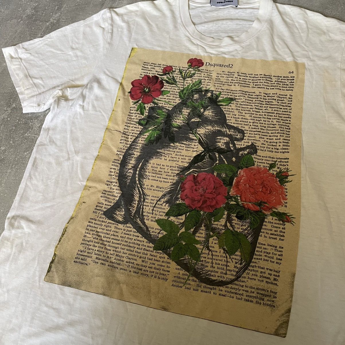 Dsquared2 Dsquared Tee heart flowers rose shirt y2k avant garde old Size US XL / EU 56 / 4 - 2 Thumbnail