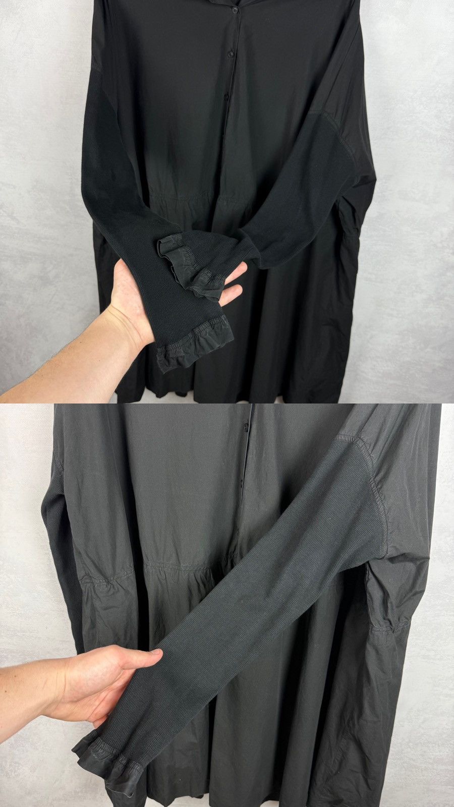 Rundholz Rundholz Dip Black Cotton Avantgarde Long Shirt-Dress Size M Size M / US 6-8 / IT 42-44 - 8 Thumbnail