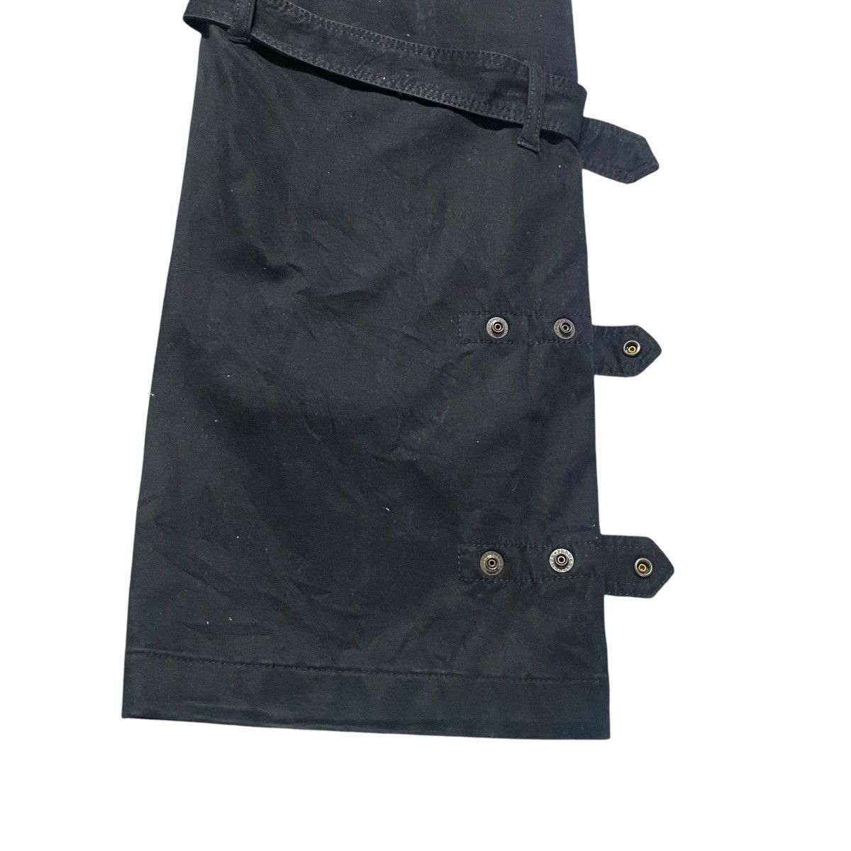 Tete Homme TETE HOMME Black Moleskin Bondage Cargo Pants Size US 32 / EU 48 - 14 Thumbnail