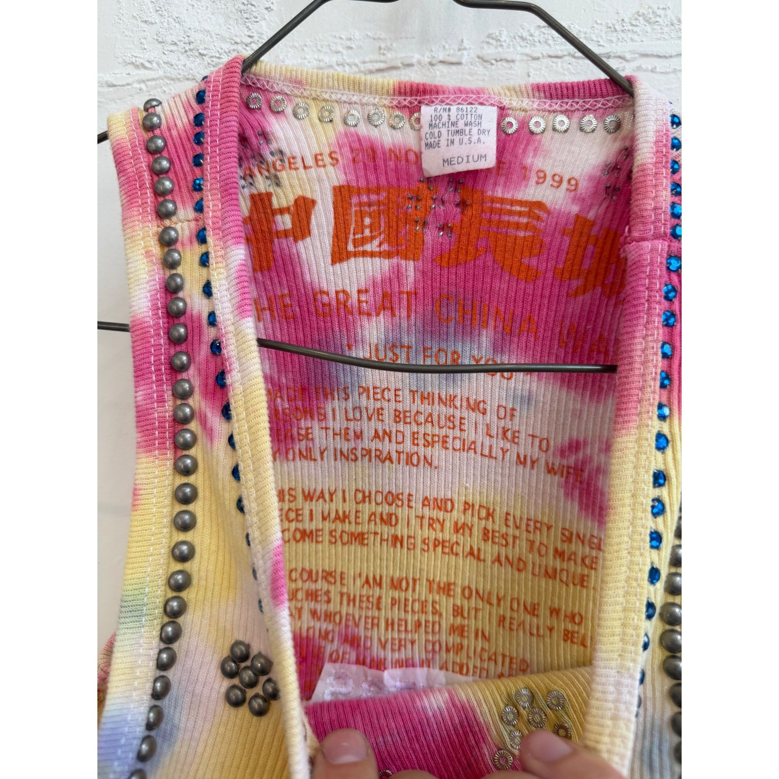The Great China Wall Great China Wall x Hot Mess Tie Dye Studded Tank Top Size M / US 6-8 / IT 42-44 - 3 Thumbnail