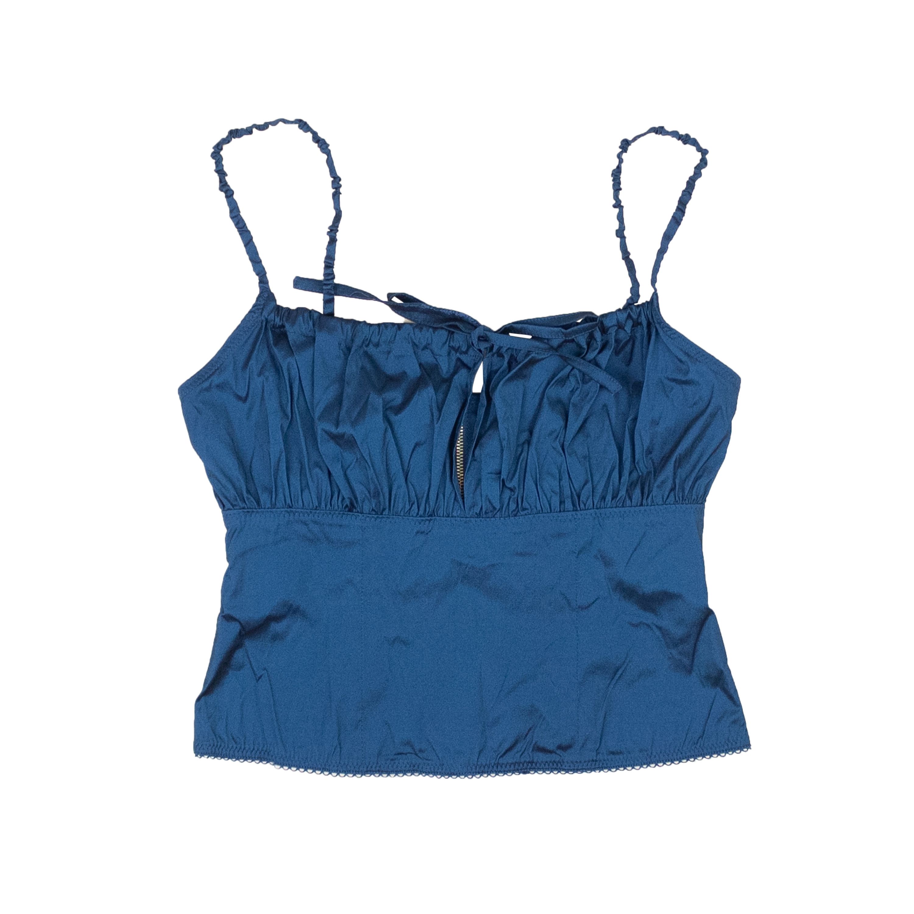 image of Opening Ceremony Navy Stretchy Baby Ruched Top Size 4, Women's