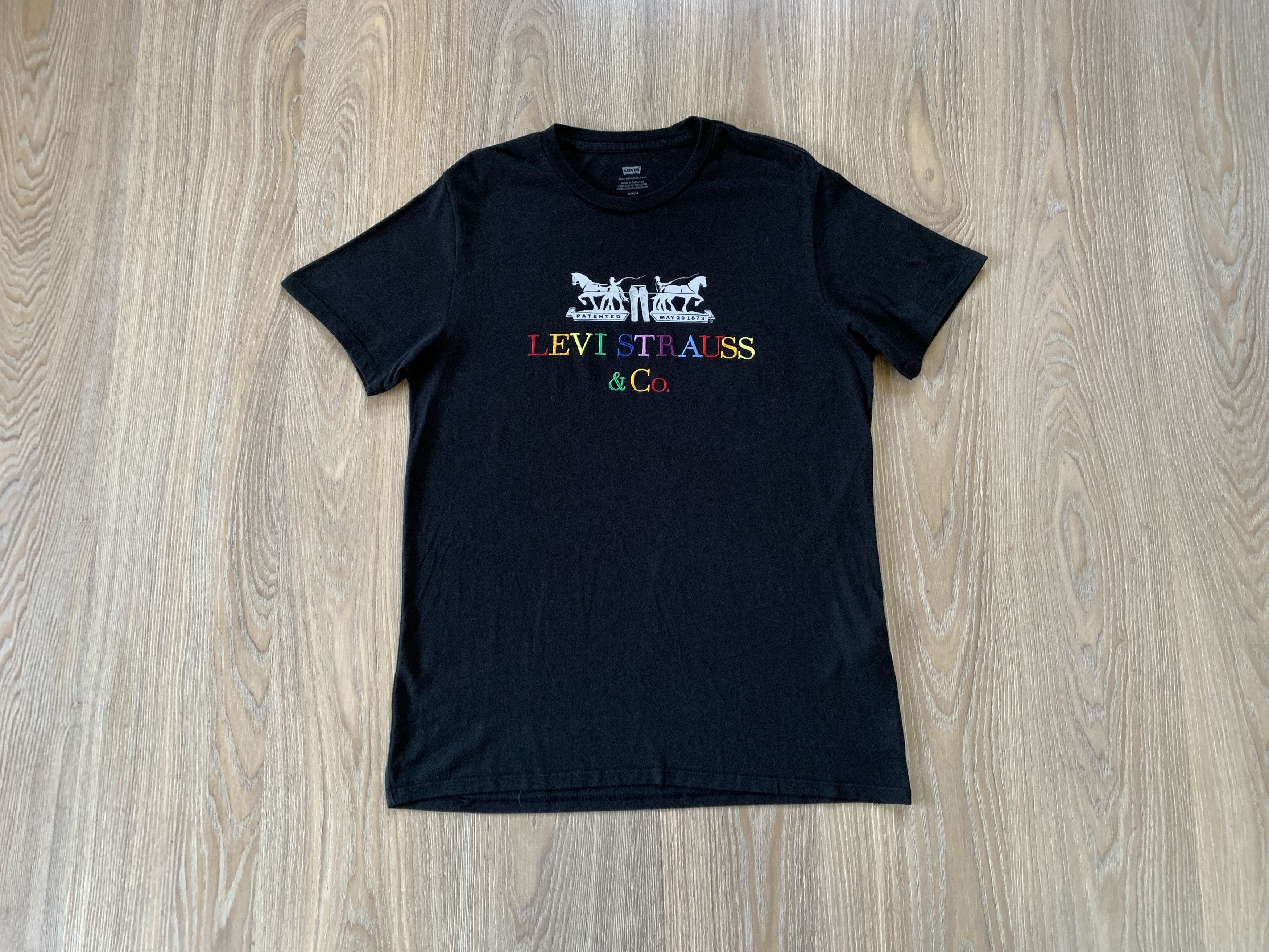 Levi's Levis Black Еmbroidered Logo T Shirt Size US M / EU 48-50 / 2 - 2 Thumbnail